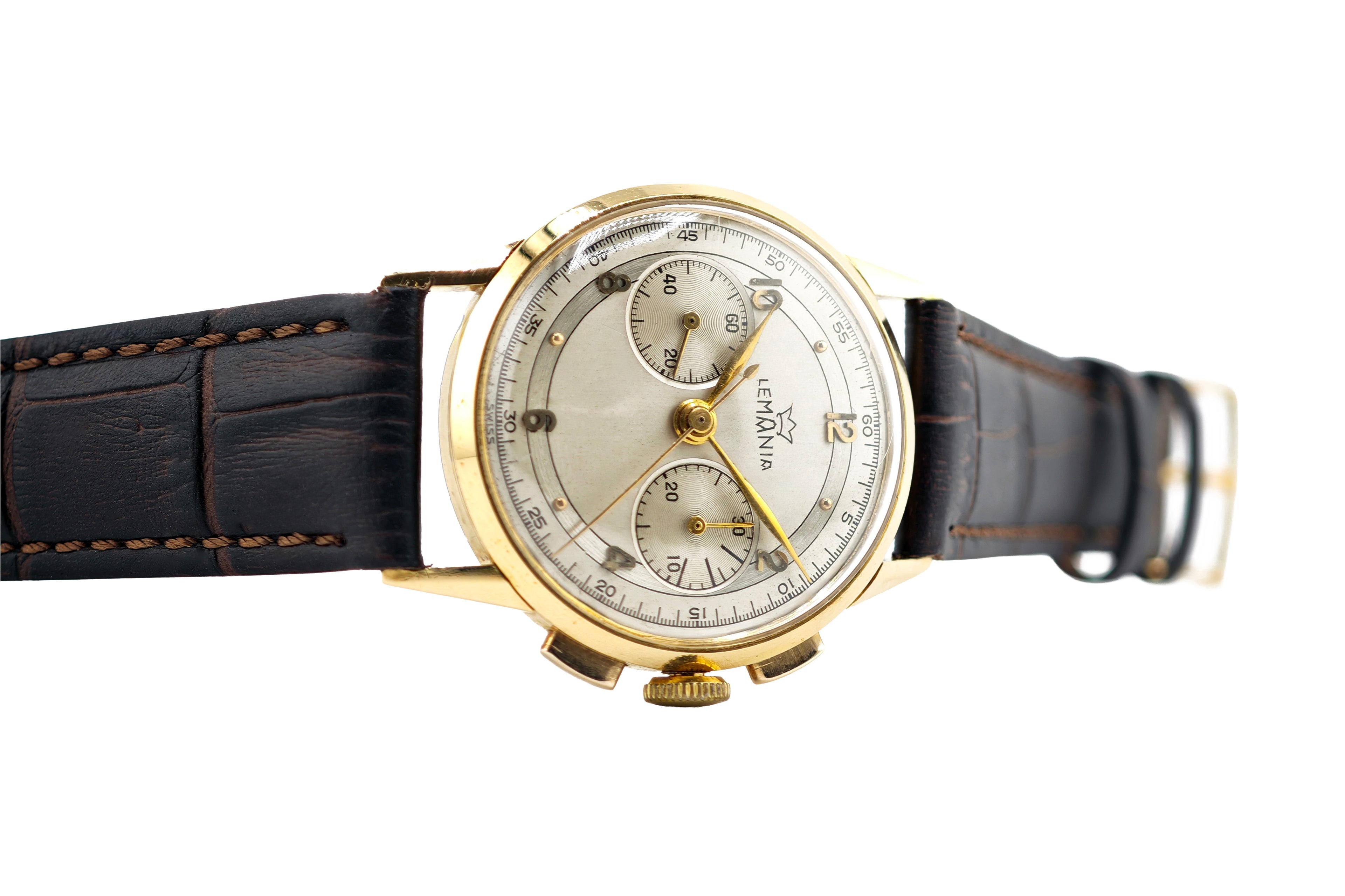 レマニア K18無垢 ヴィンテージクロノグラフ / LEMANIA 2reg Vintage Chronograph K18 YELLOW GOLD Cal.Ch27