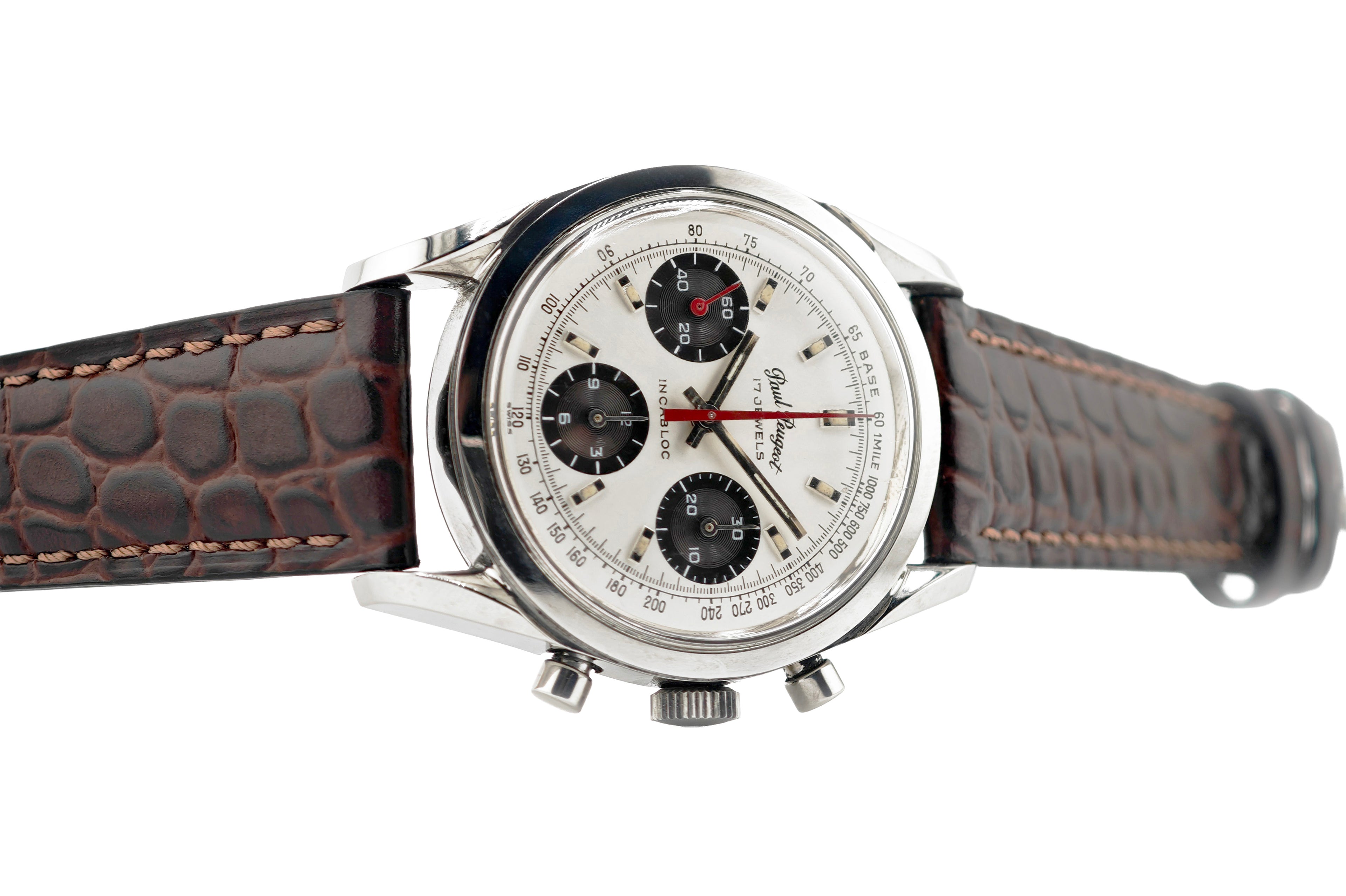 ポール・プジョー パンダ文字盤クロノグラフ Cal.Valjoux7736 / Paul Pegueot Vintage