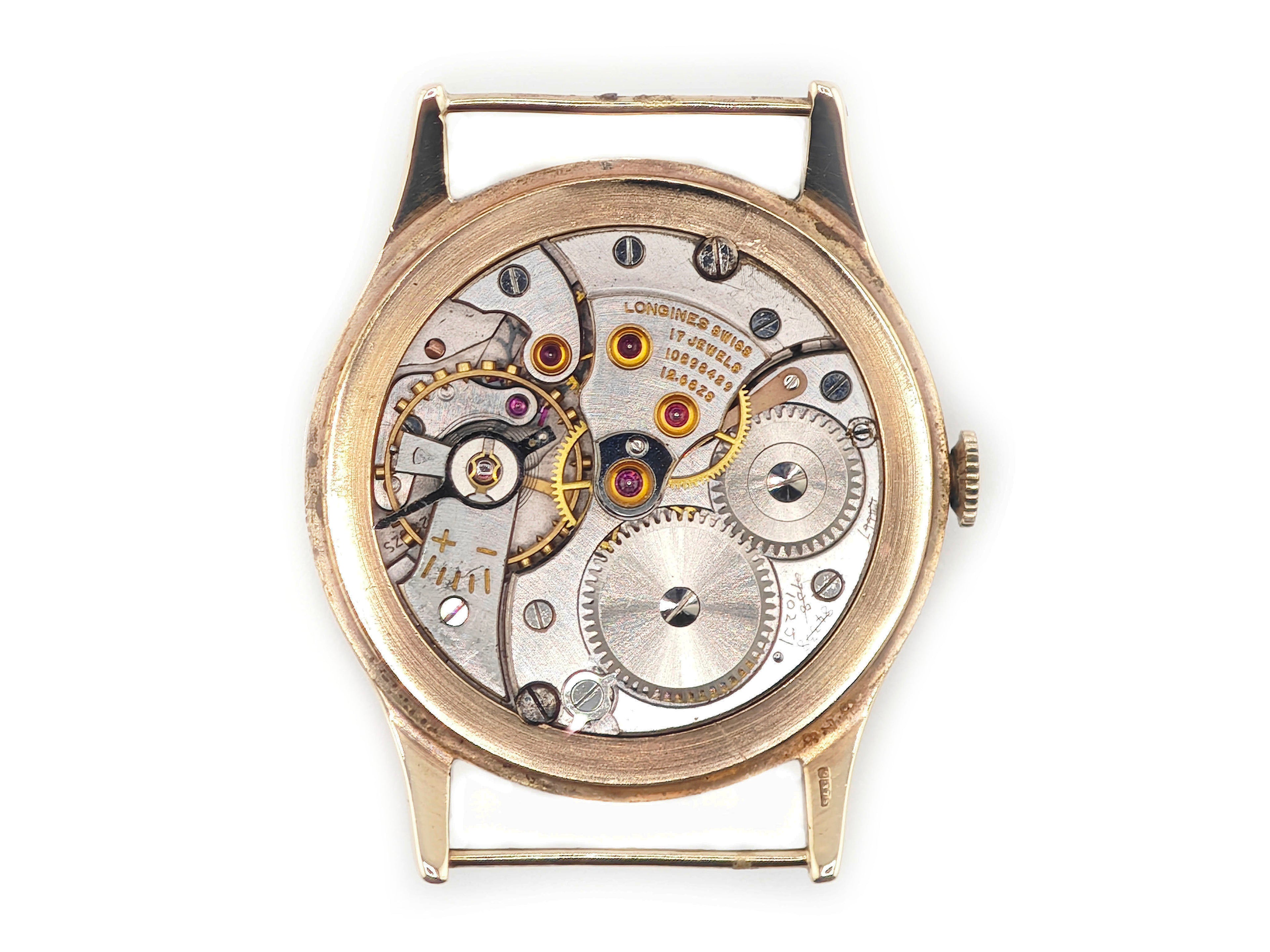 ロンジン デニソンケース 9K無垢 Ref.13322 \ LONGINES DENNISON case cal.12.68ZS 9ct solid gold