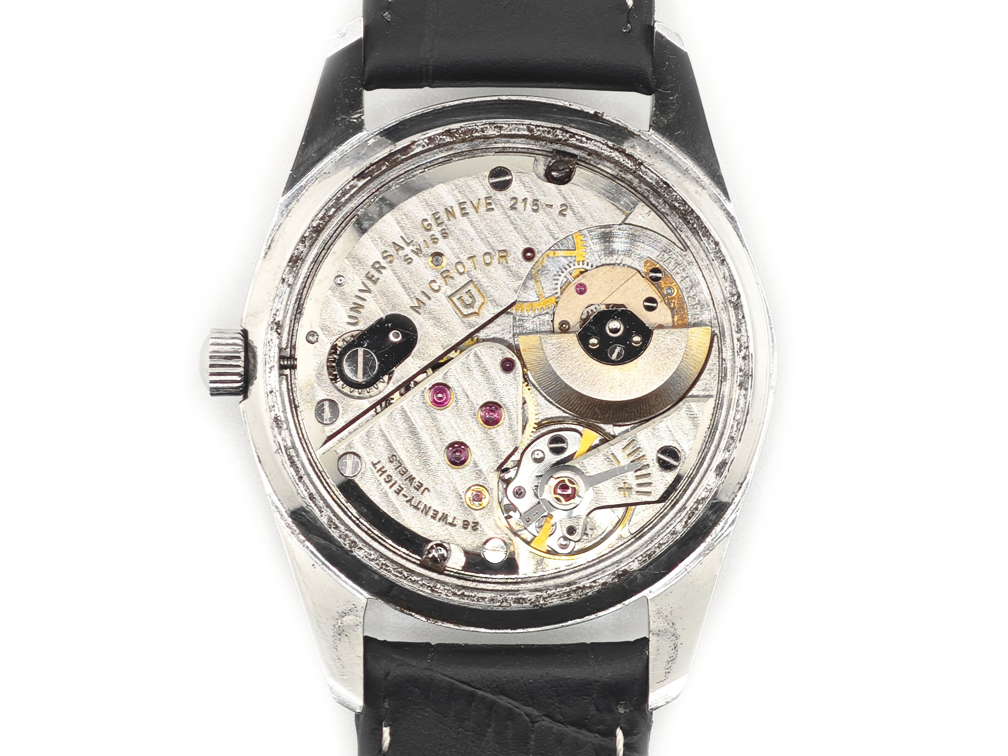 ユニバーサルジュネーブ ポールルーターデイト ブラックギルトダイヤル Ref.204607/1 / Universal Geneve Polerouter Date Black Gilt Dial