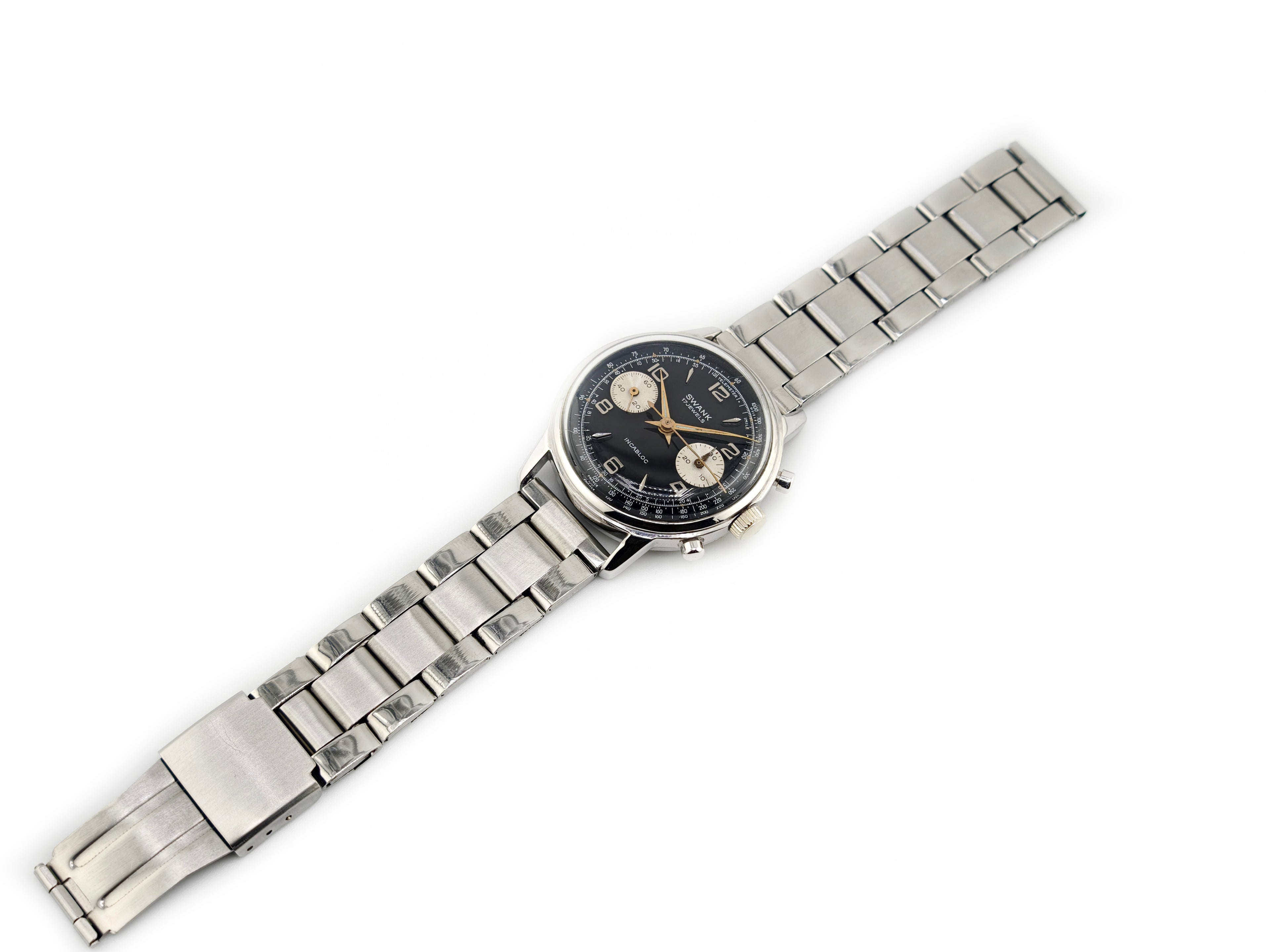 スワンク ブラックミラー・逆パンダダイヤル / SWANK GILTDIAL Cal.Landeron248