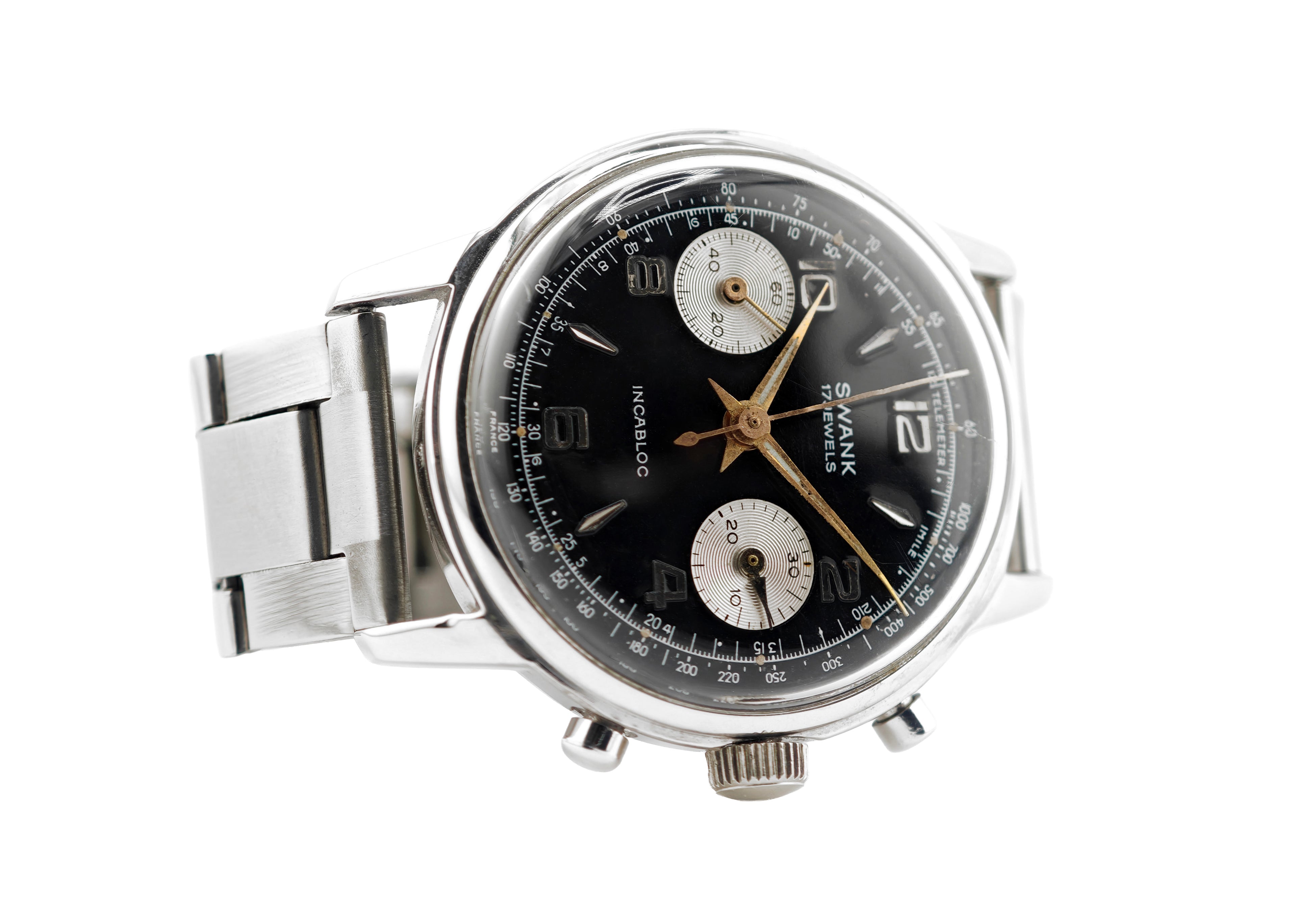 スワンク ブラックミラー・逆パンダダイヤル / SWANK GILTDIAL Cal.Landeron248