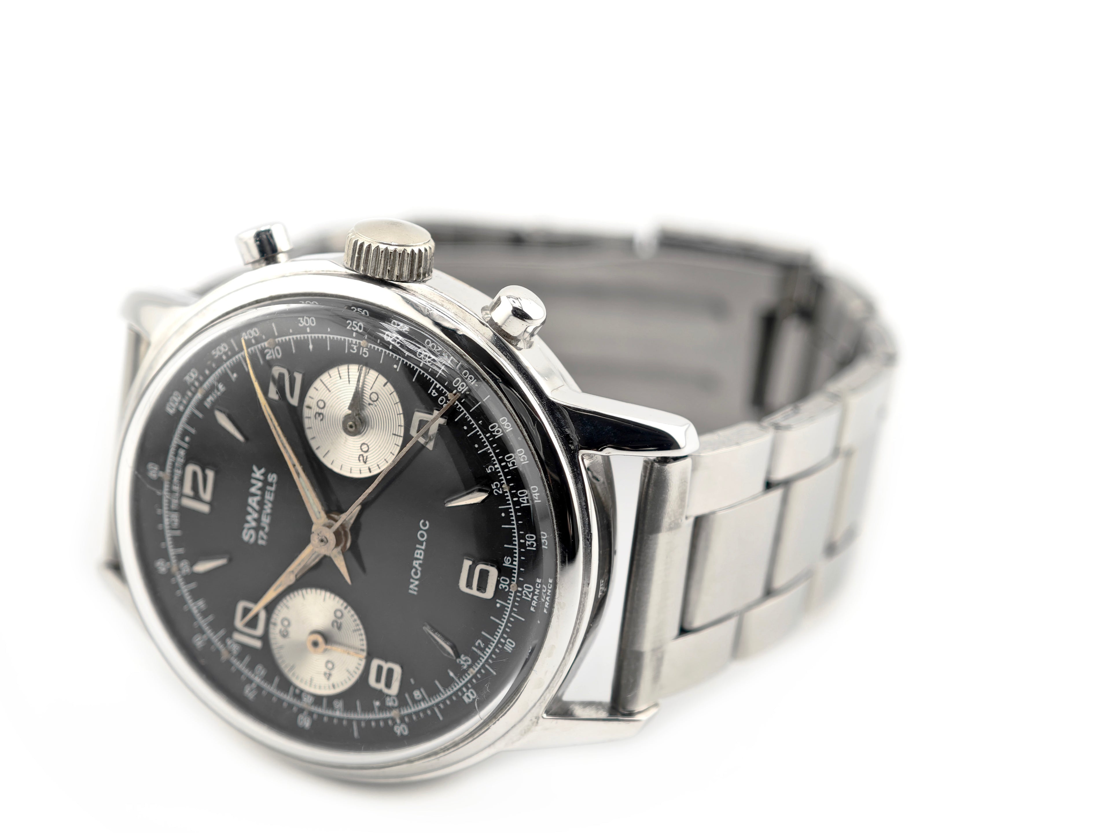 スワンク ブラックミラー・逆パンダダイヤル / SWANK GILTDIAL Cal.Landeron248