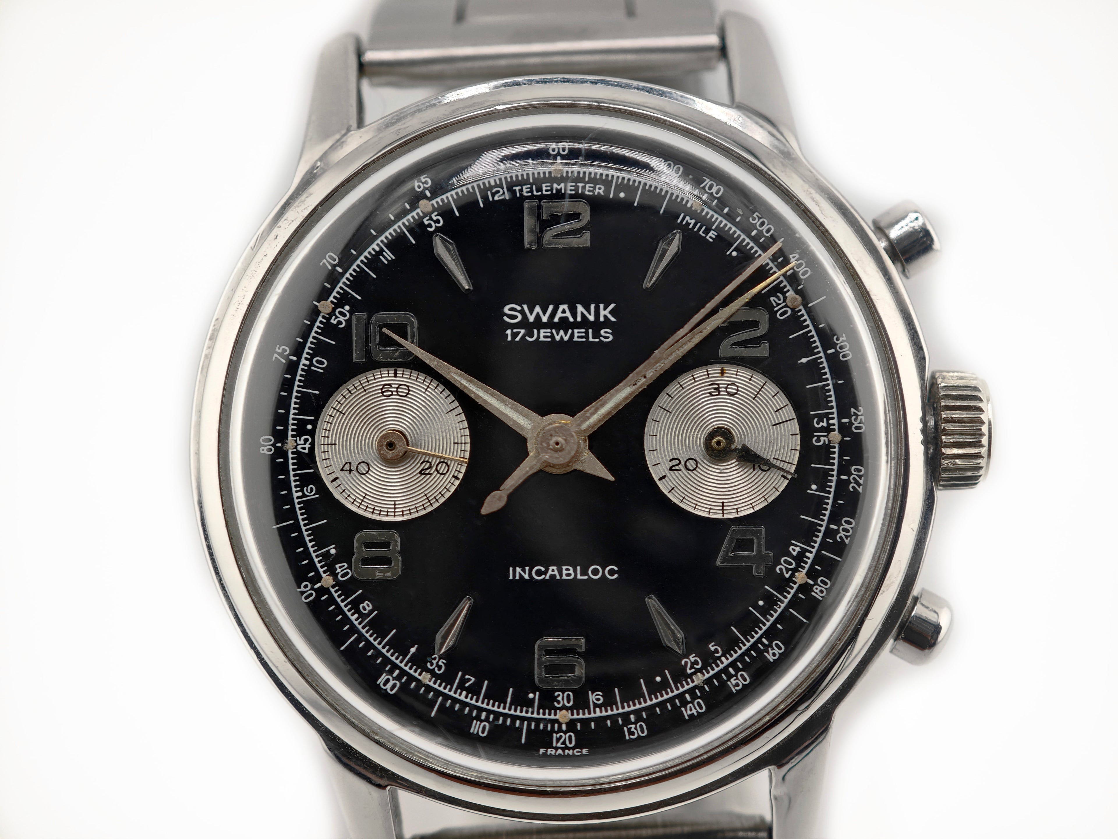 スワンク ブラックミラー・逆パンダダイヤル / SWANK GILTDIAL Cal.Landeron248