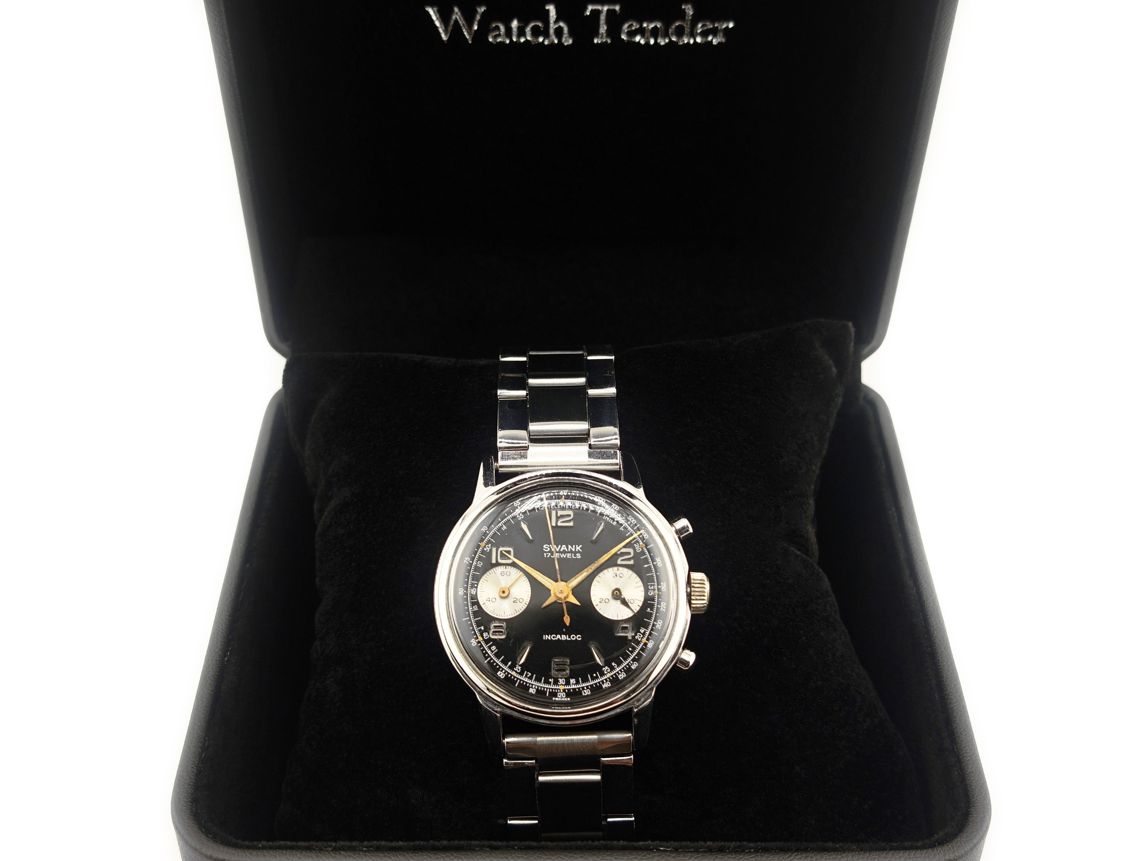 スワンク ブラックミラー・逆パンダダイヤル / SWANK GILTDIAL Cal.Landeron248