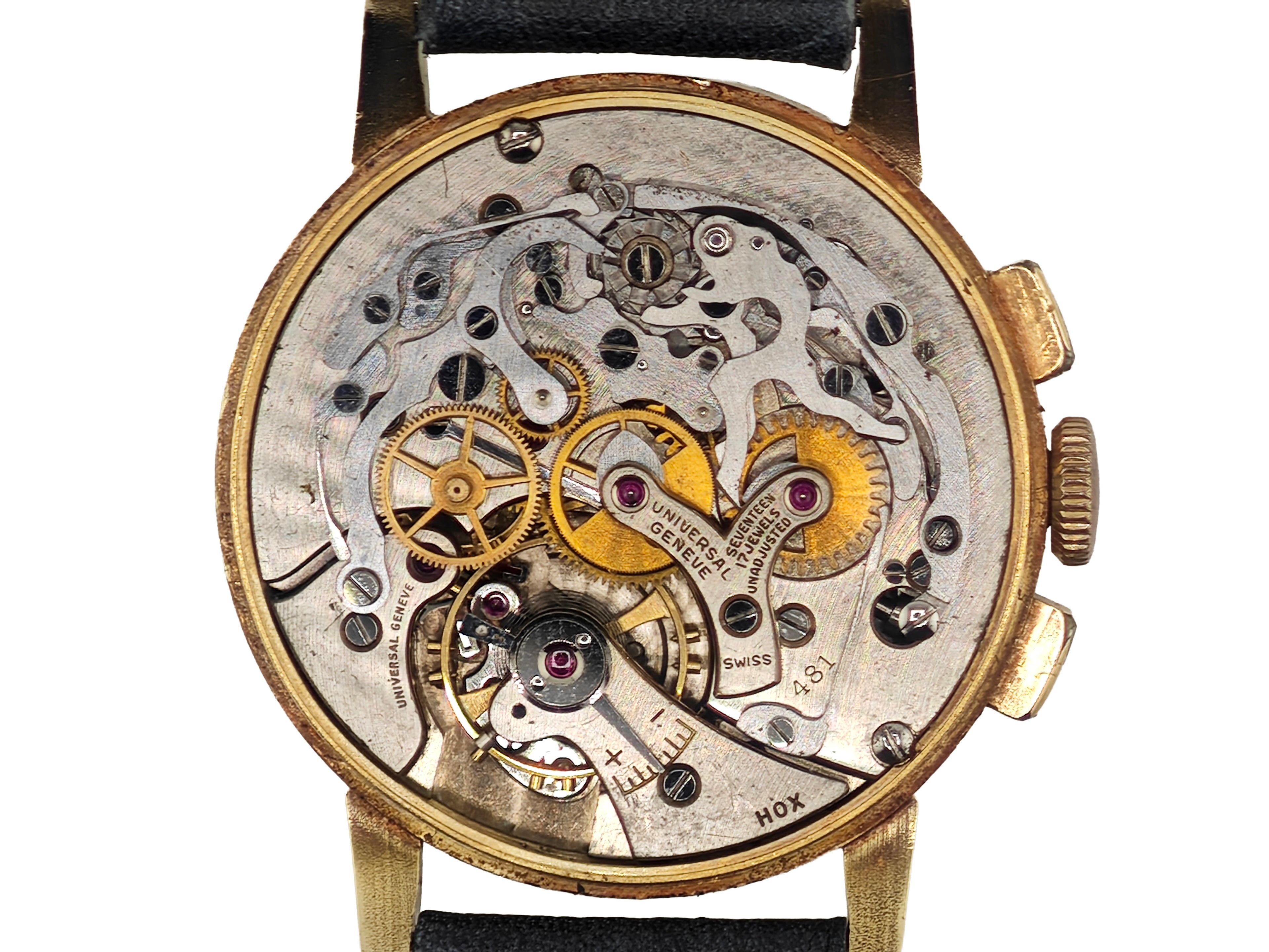 ユニバーサルジュネーブ トリコンパックス 14金無垢 Ref.52216 / Universal Geneve Tri-Compax 14K Solid Gold 1940&