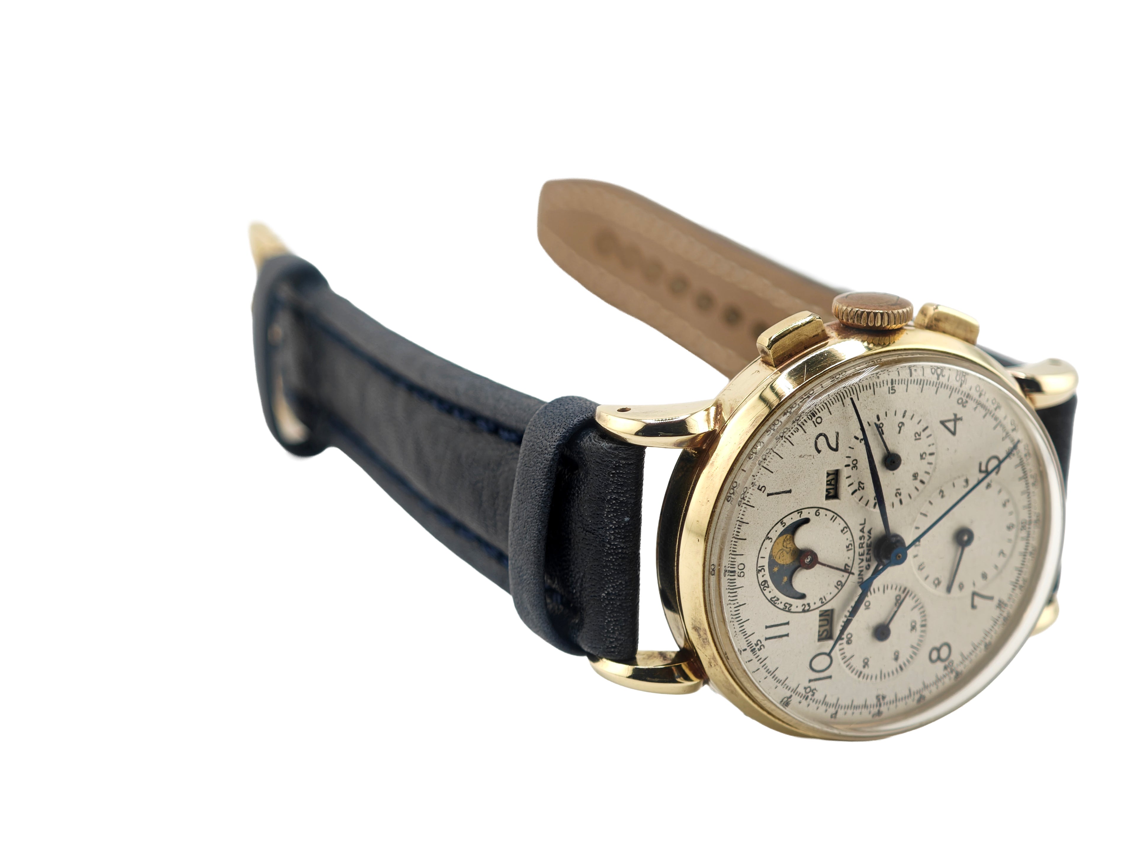 ユニバーサルジュネーブ トリコンパックス 14金無垢 Ref.52216 / Universal Geneve Tri-Compax 14K Solid Gold 1940&