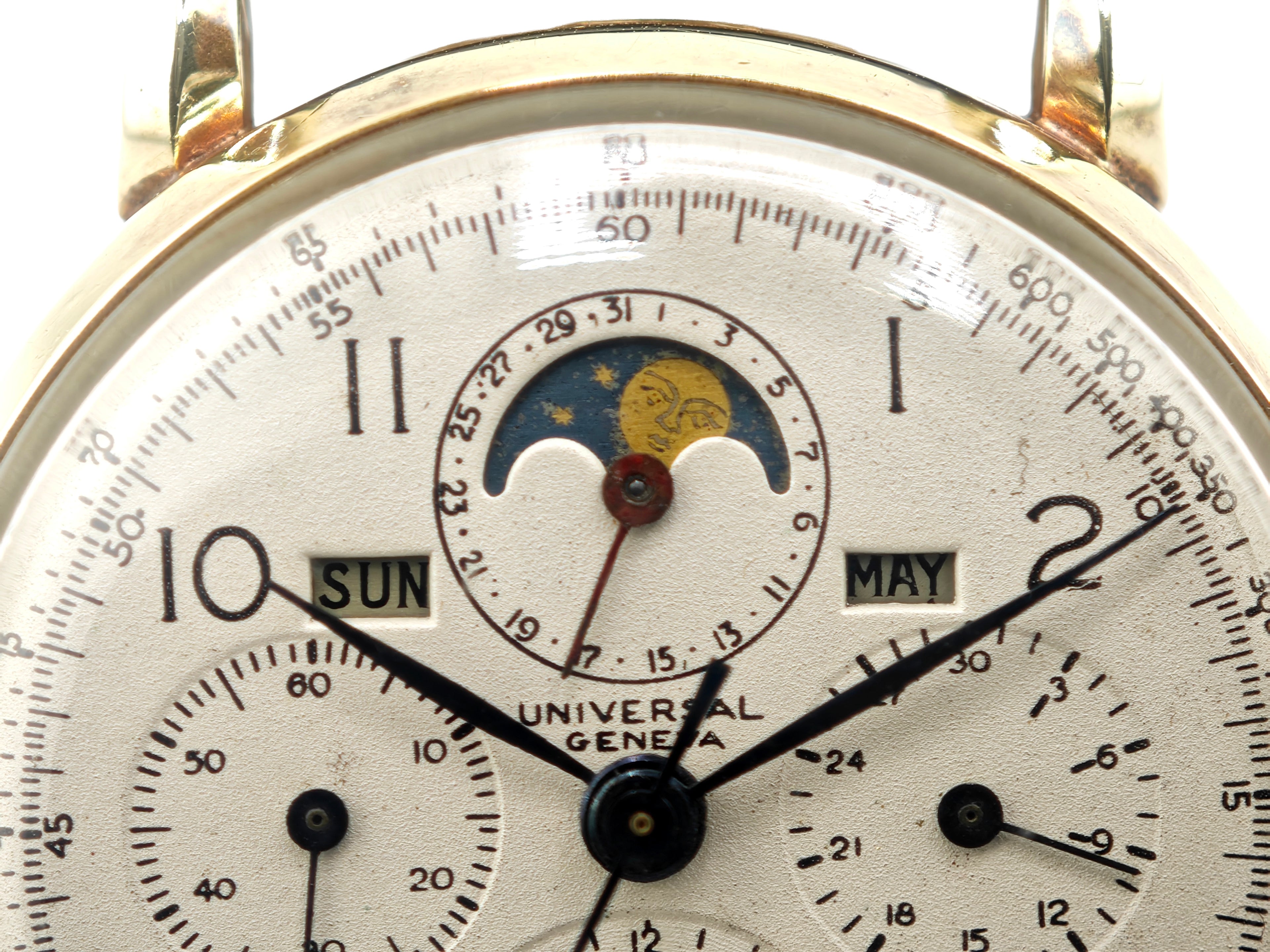 ユニバーサルジュネーブ トリコンパックス 14金無垢 Ref.52216 / Universal Geneve Tri-Compax 14K Solid Gold 1940&