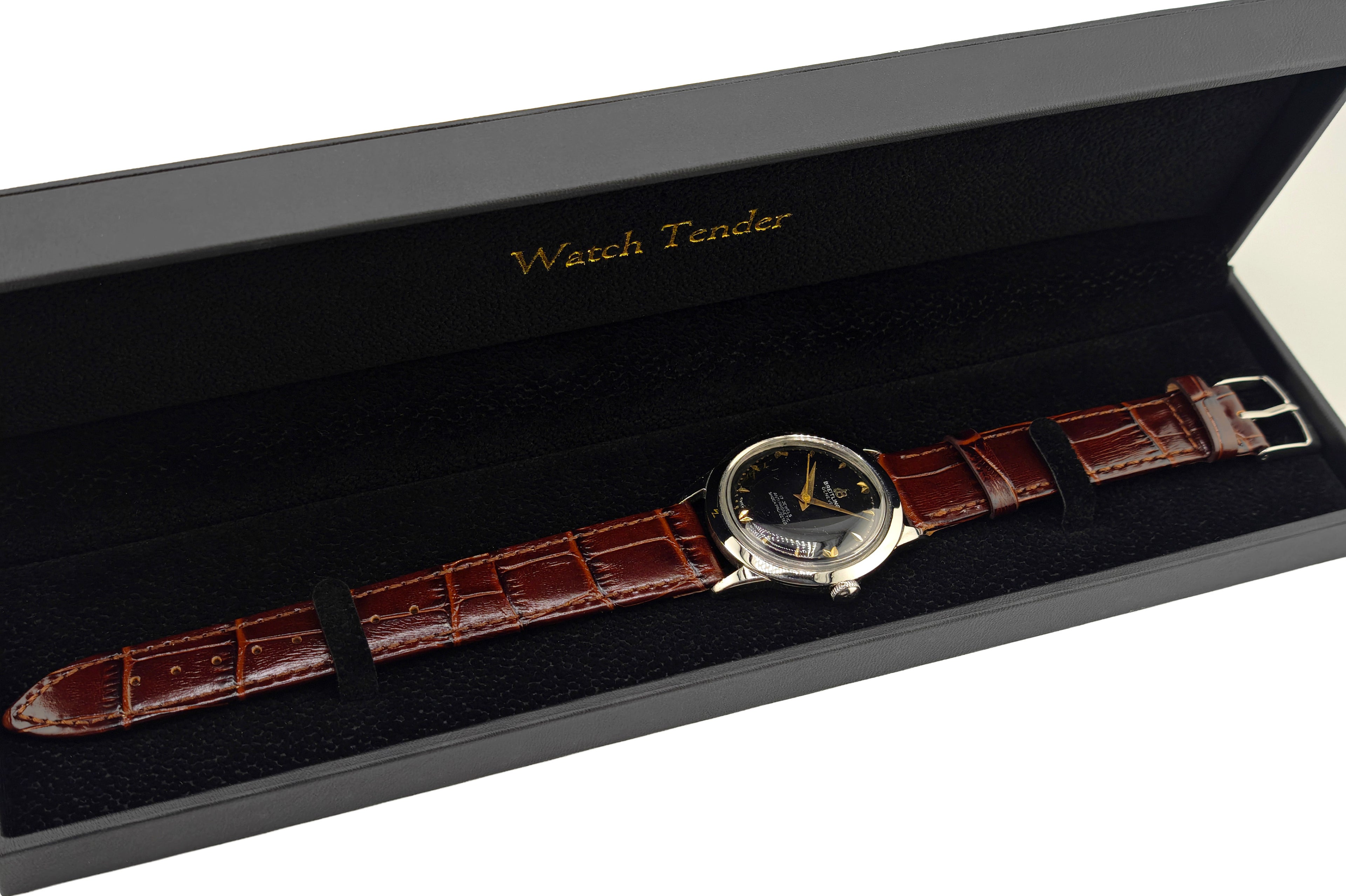 ブライトリング クサビインデックス マットダイヤル REF.2907 31 Cal.Venus 220 / BREITLING Vintage Matte Black Dial