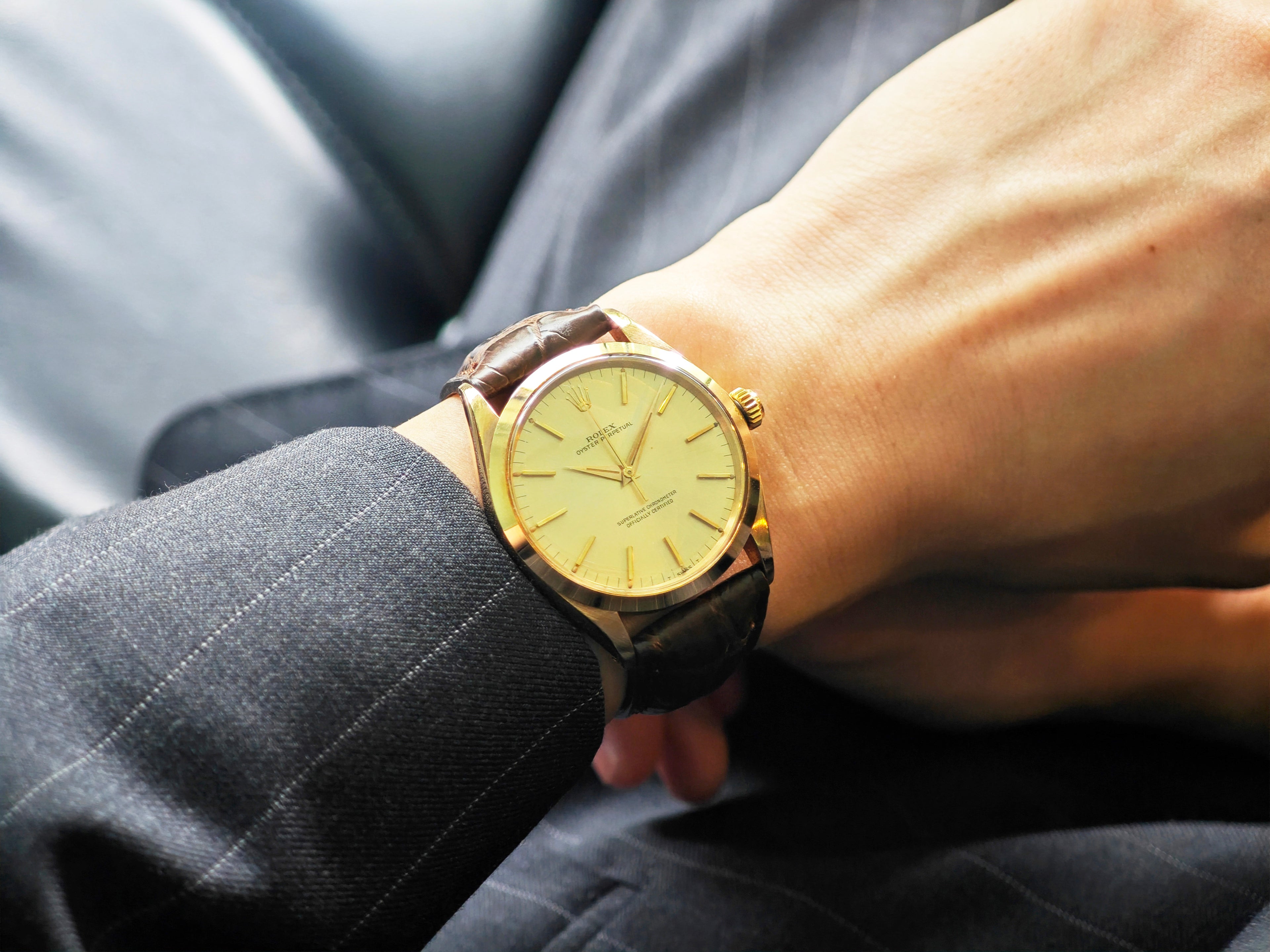 ロレックス オイスターパーペチュアル34 14金無垢 / ROLEX Oyster Perpetual 14K solidgold Ref.1002