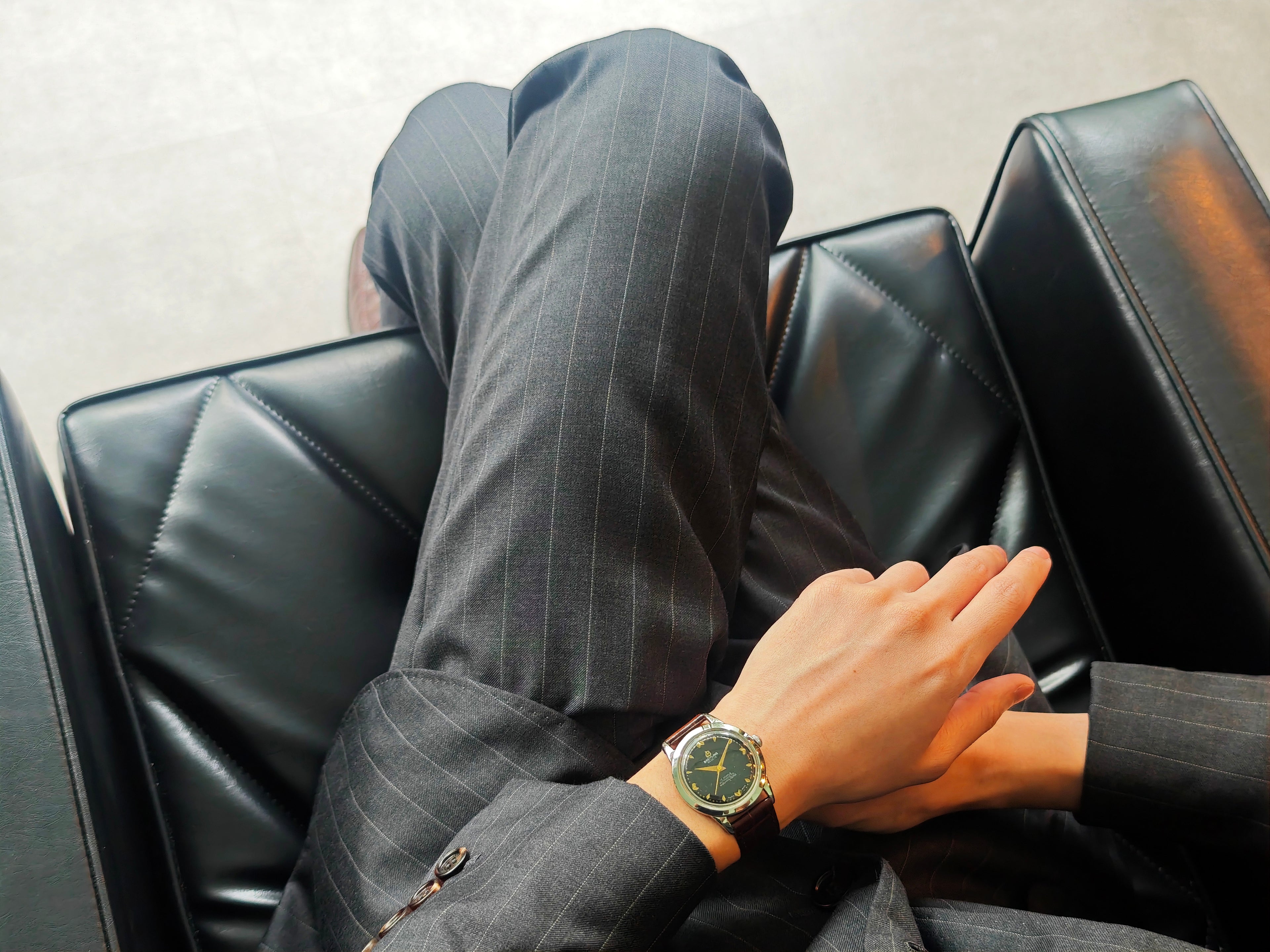 ブライトリング クサビインデックス マットダイヤル REF.2907 31 Cal.Venus 220 / BREITLING Vintage Matte Black Dial