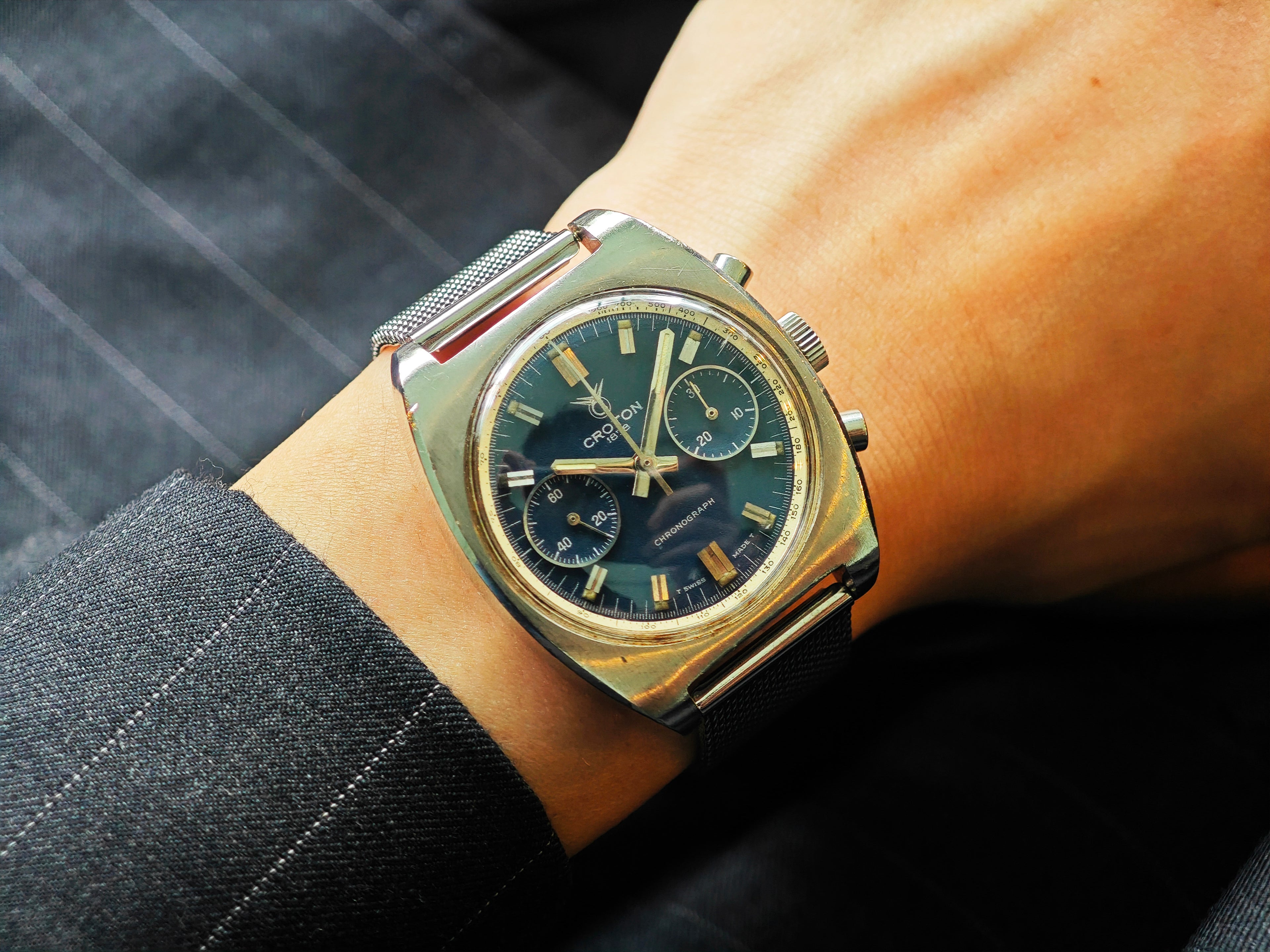 クロトン(ニバダ)ヴィンテージクロノグラフ / CROTON (NIVADA) Vintage Chronograph Cal.Valjuox 7733