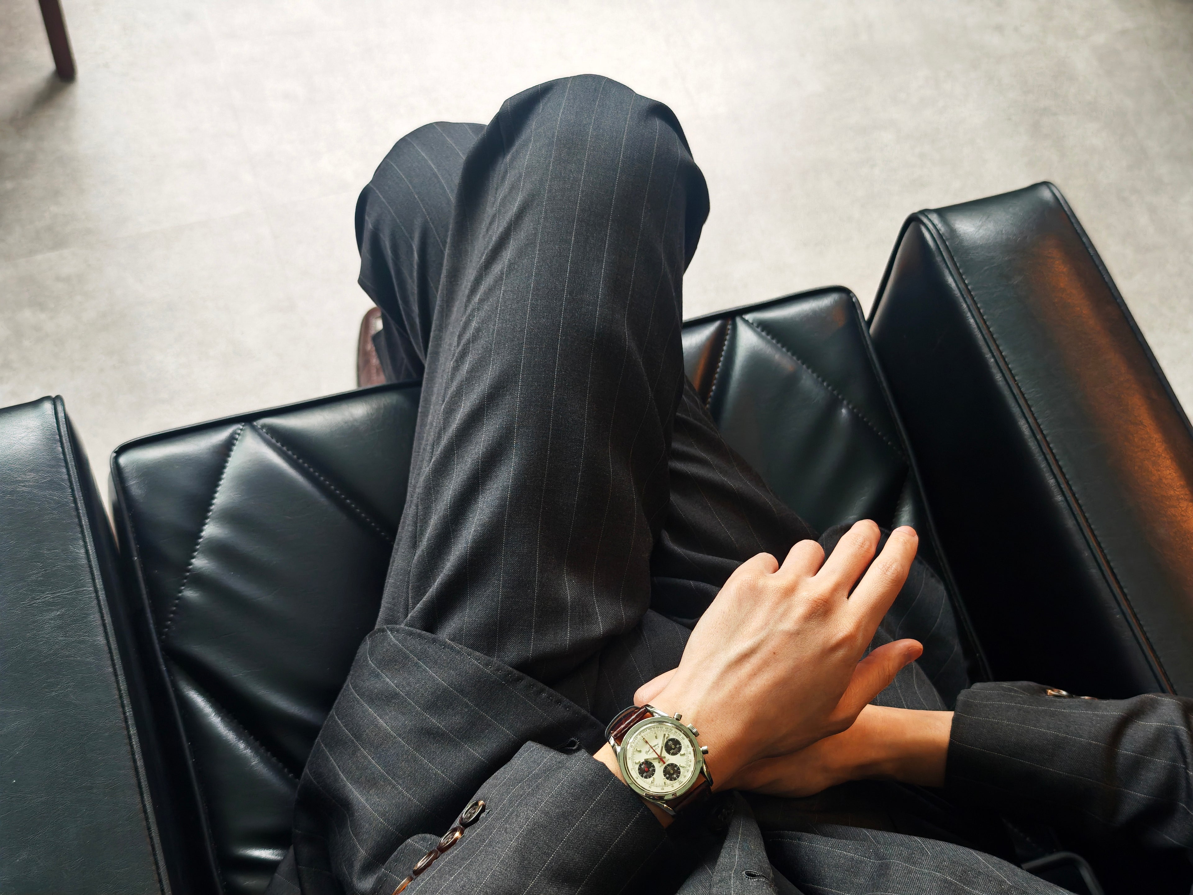 ポール・プジョー パンダ文字盤クロノグラフ Cal.Valjoux7736 / Paul Pegueot Vintage