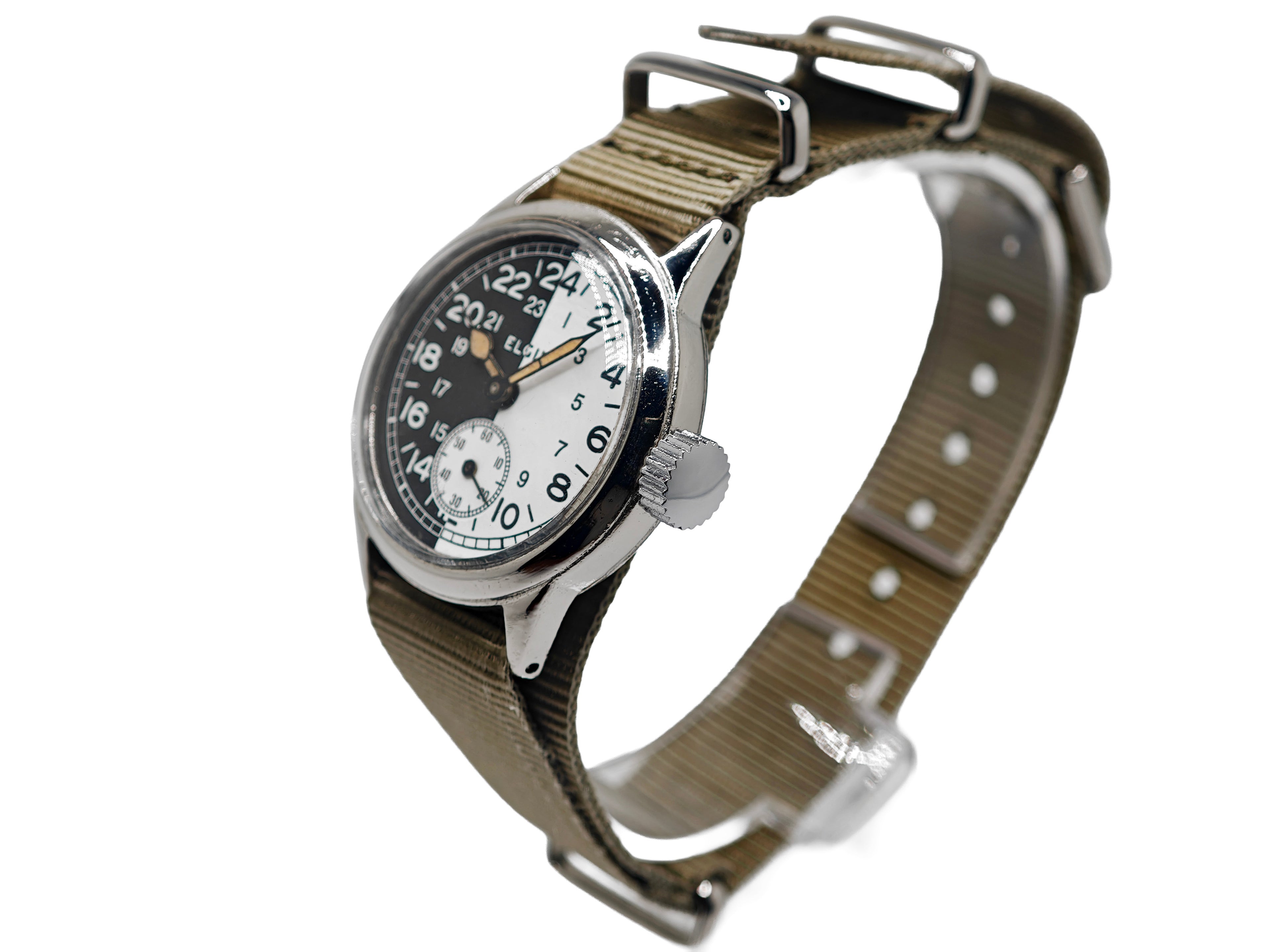 エルジン アメリカ軍用 ミリタリーウォッチ 24時間時計 / ELGIN MILITARY DAY&NIGHT 24 HOURS WATCH