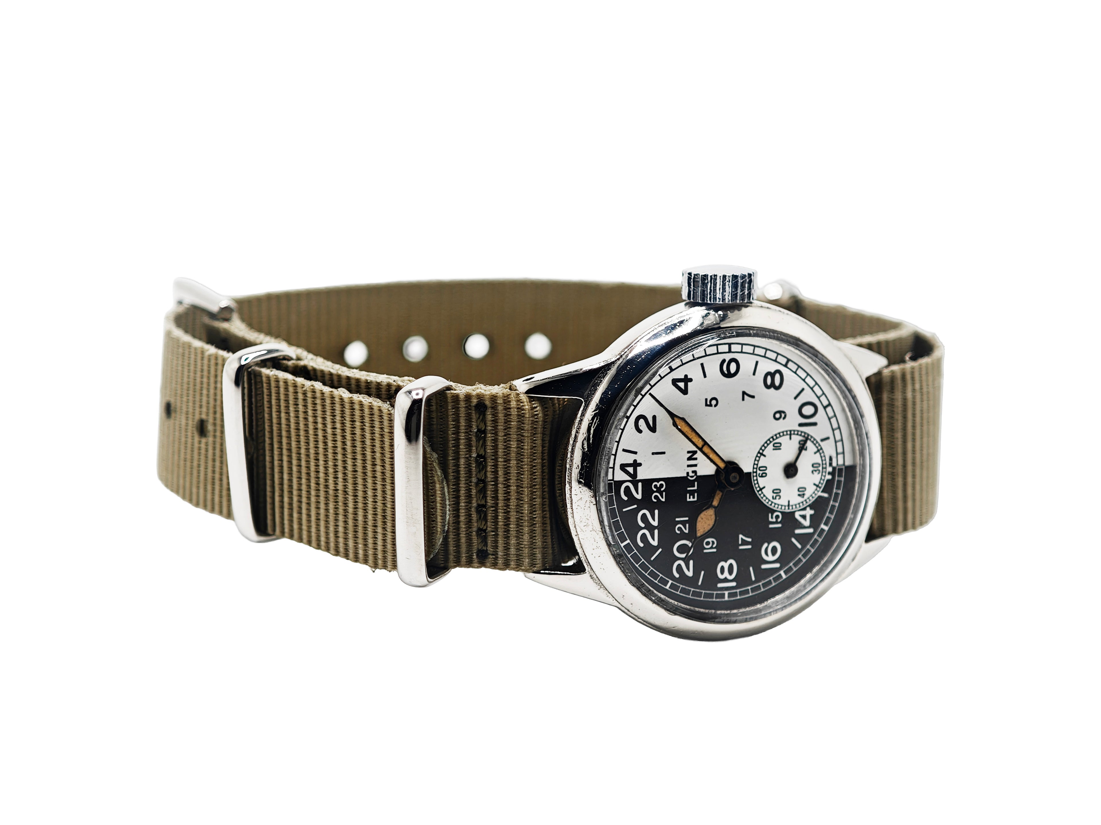 エルジン アメリカ軍用 ミリタリーウォッチ 24時間時計 / ELGIN MILITARY DAY&NIGHT 24 HOURS WATCH