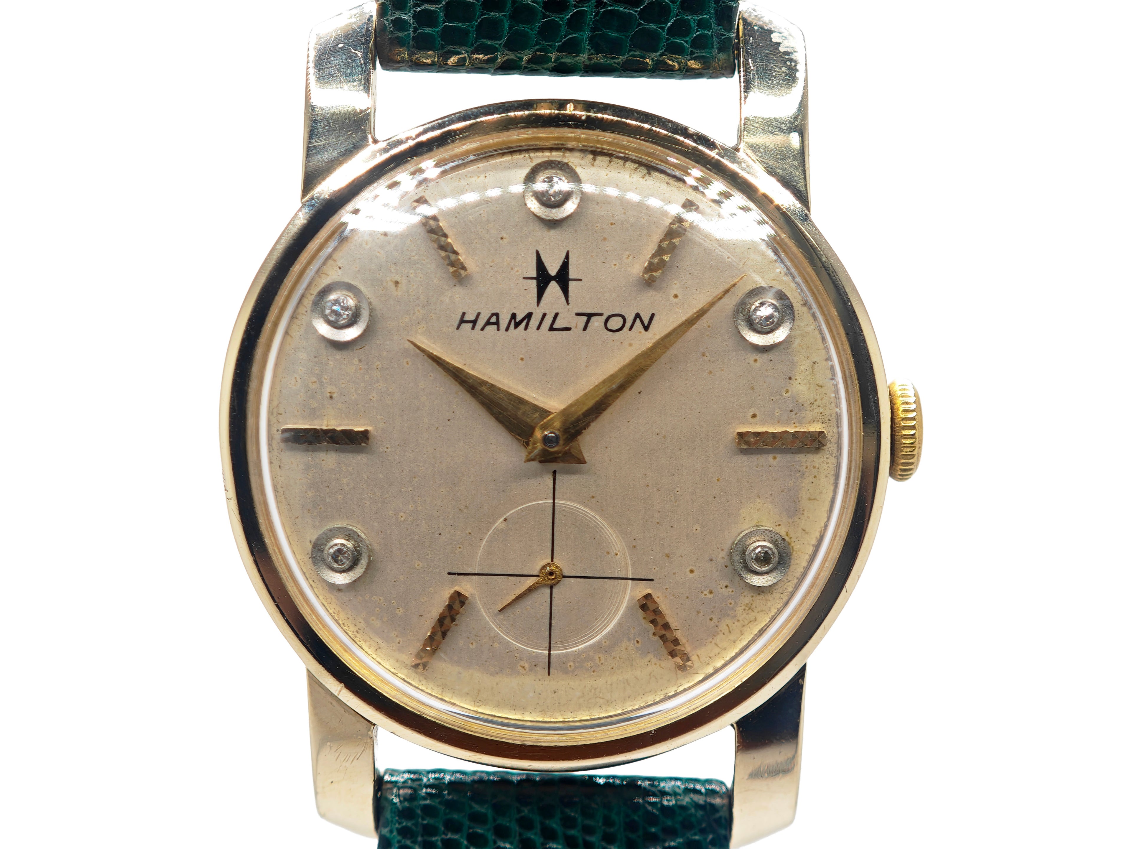 ハミルトン 14金無垢 スモールセコンド / HAMILTON 14K SOLID GOLD Cal.730