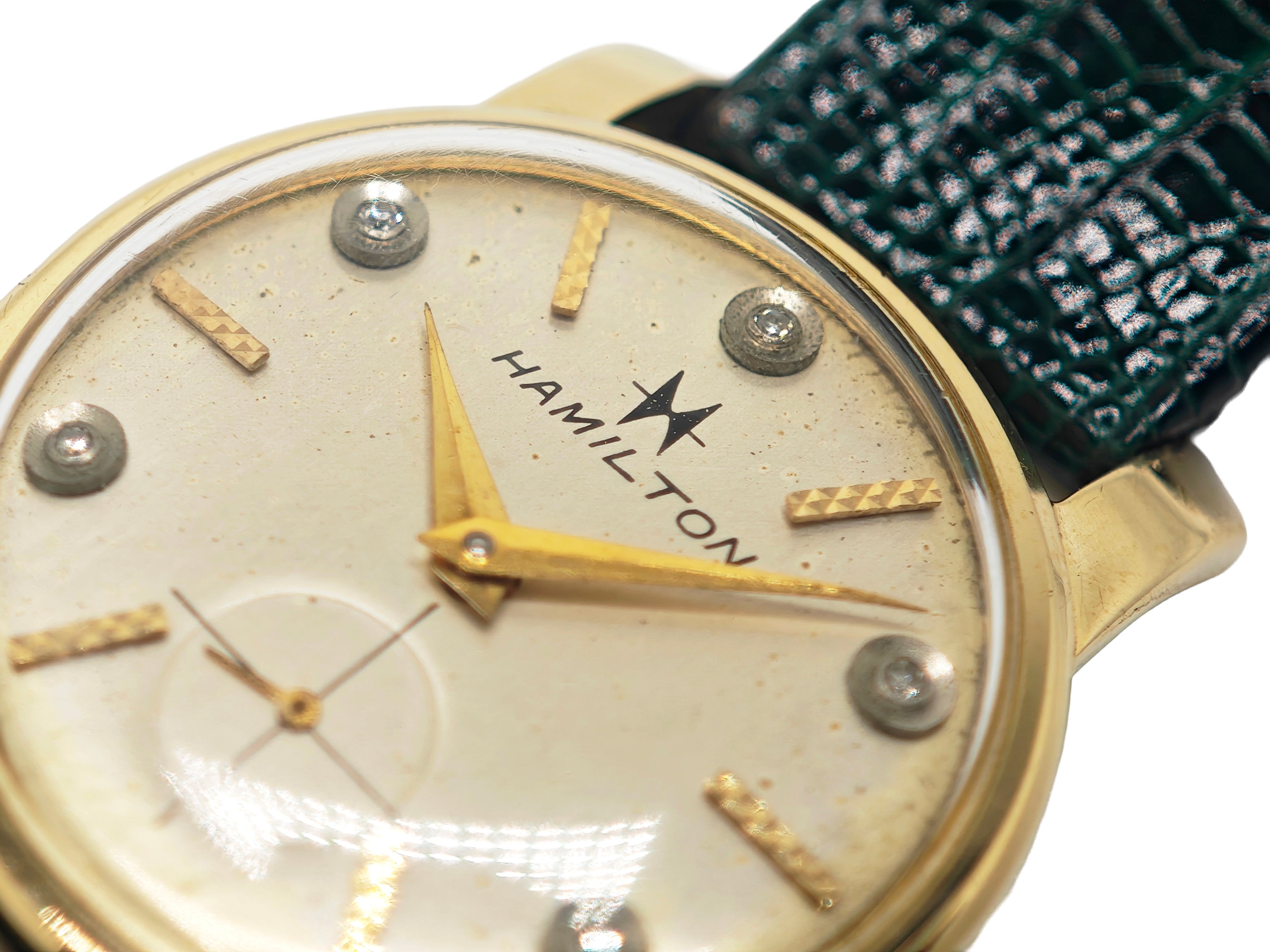 ハミルトン 14金無垢 スモールセコンド / HAMILTON 14K SOLID GOLD Cal.730