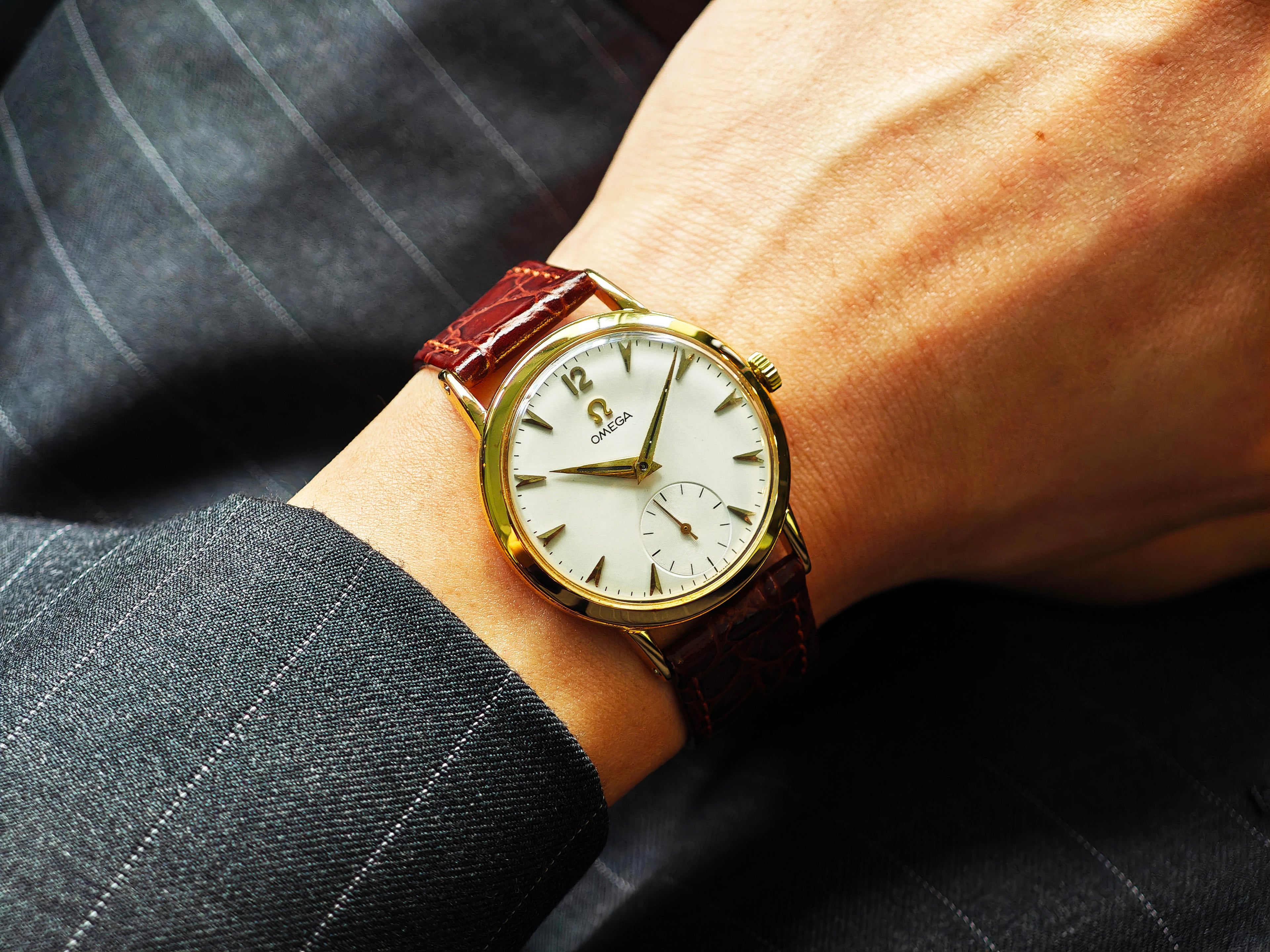 オメガ 14金無垢 スモールセコンド Ref.B6520 / OMEGA 14K SOLID GOLD cal.361 1950&