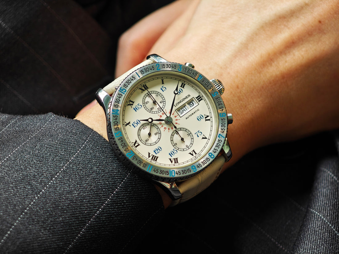 ロンジン リンドバーグ アワーアングル クロノグラフ / LONGINES Hour Angle Lindbergh Chronograph Ref.674.52.32 Cal.L674.4