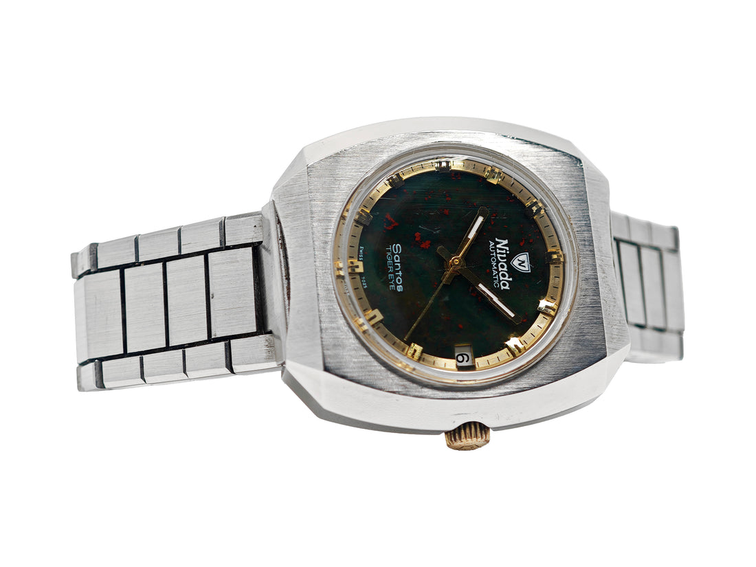 ニバダ サントス ブラッドストーンダイヤル / NIVADA Santos TIGER EYE Blood stone dial Ref.98211