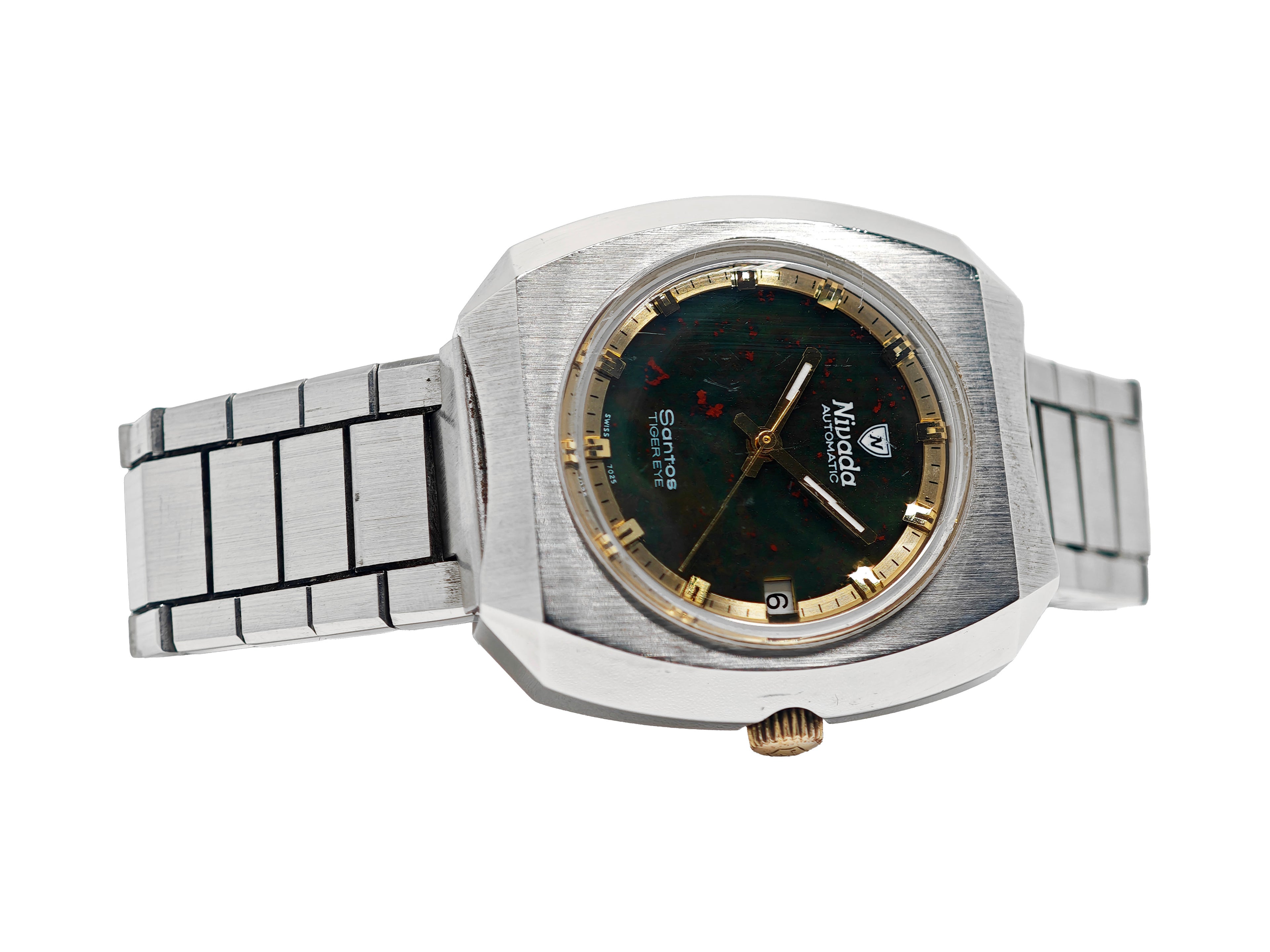 ニバダ サントス ブラッドストーンダイヤル / NIVADA Santos TIGER EYE Blood stone dial Ref.98211