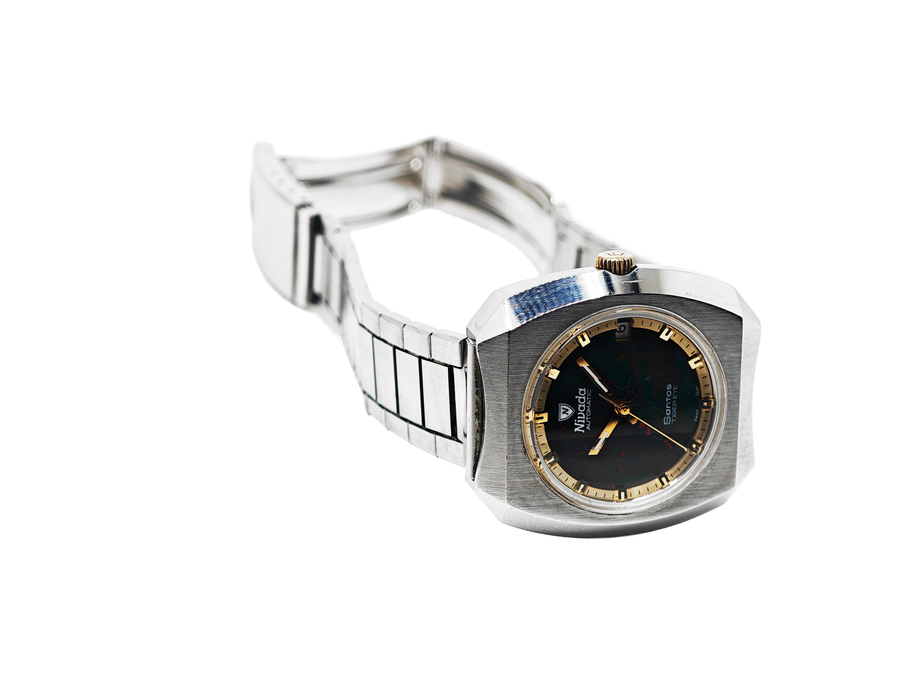 ニバダ サントス ブラッドストーンダイヤル / NIVADA Santos TIGER EYE Blood stone dial Ref.98211