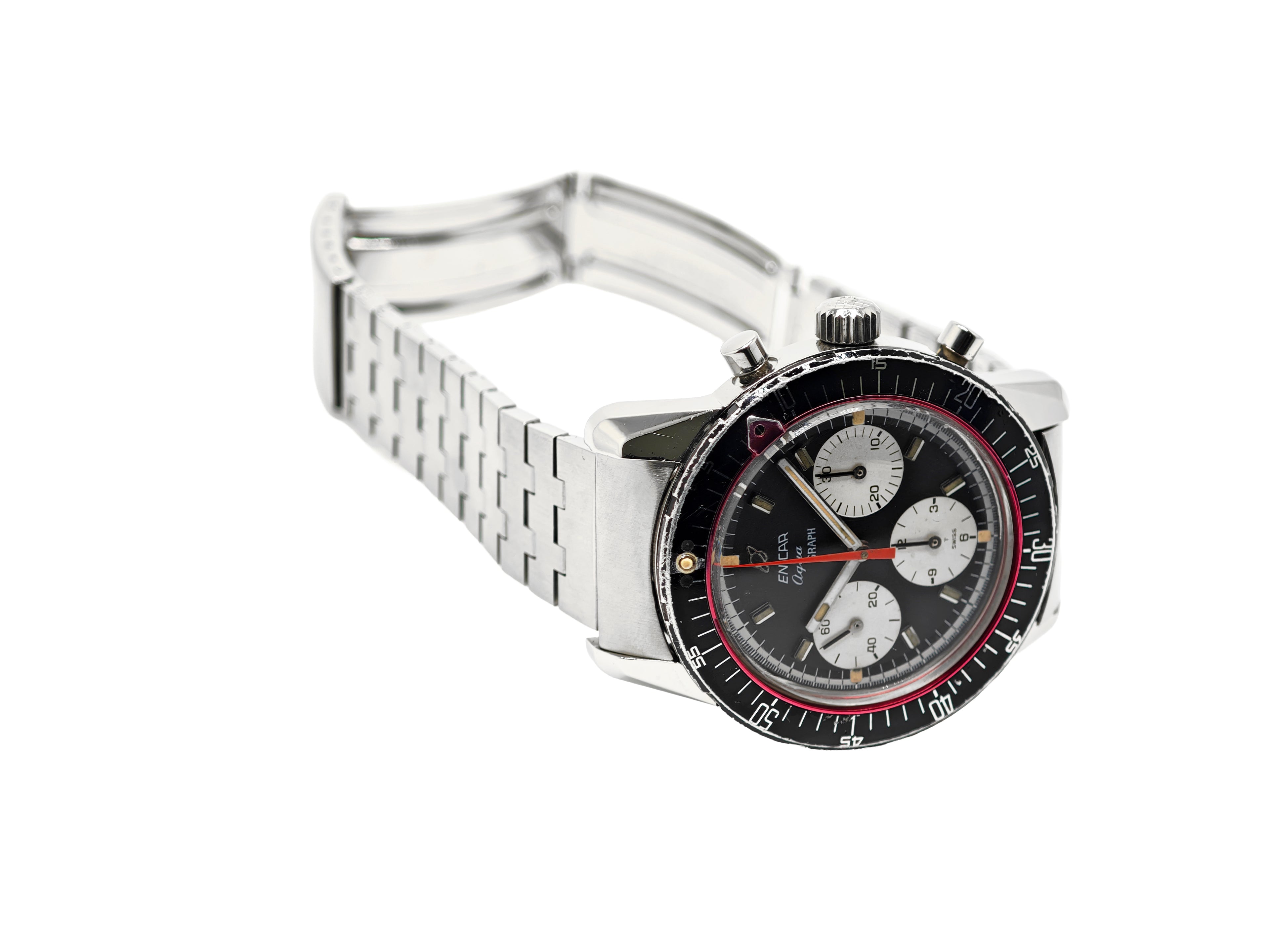 エニカ アクアグラフ 逆パンダダイアル Cal.バルジュー72 / ENICAR AQUAGRAPH Ref.072-02-02 Cal.Valjoux72