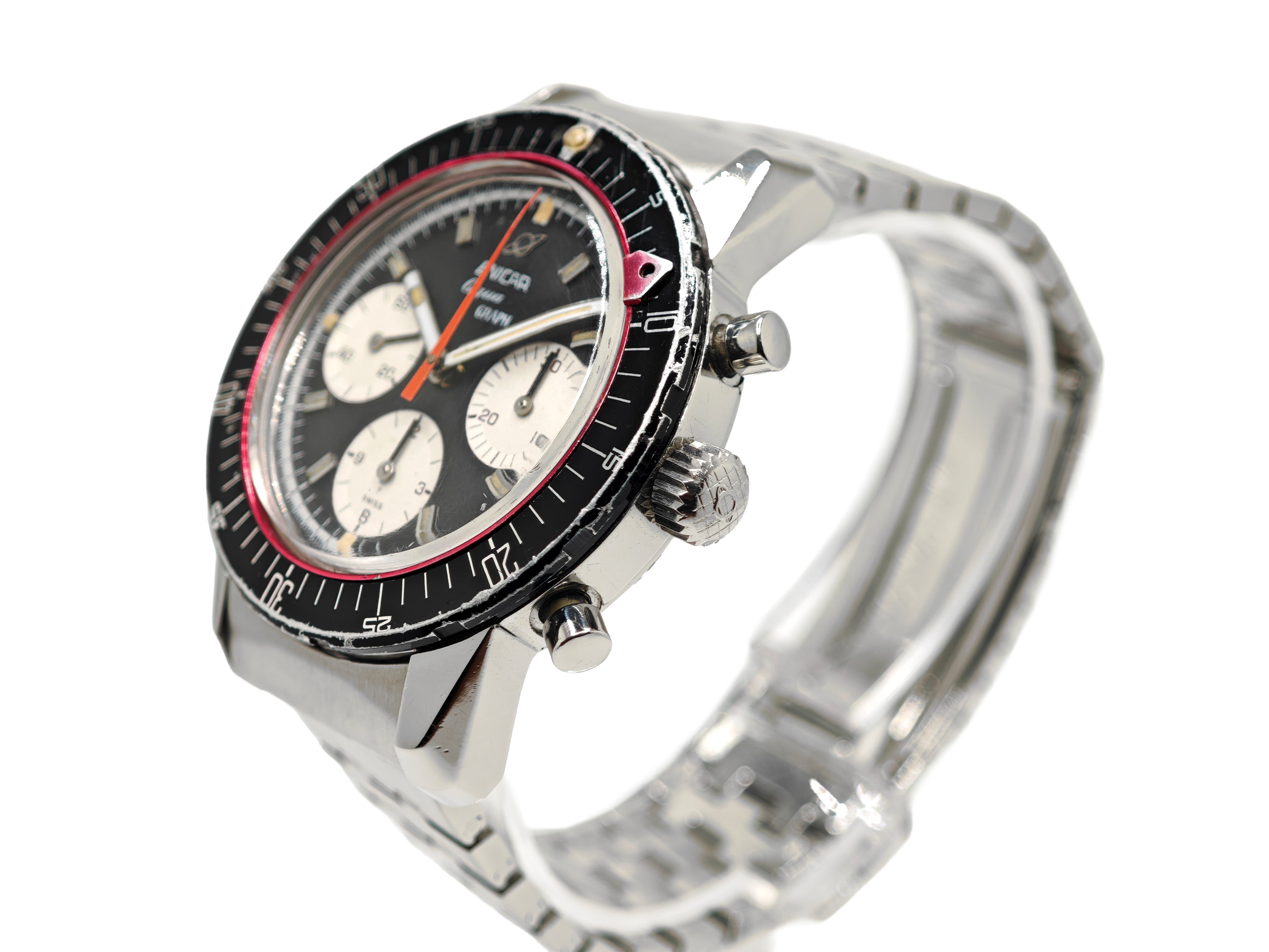 エニカ アクアグラフ 逆パンダダイアル Cal.バルジュー72 / ENICAR AQUAGRAPH Ref.072-02-02 Cal.Valjoux72