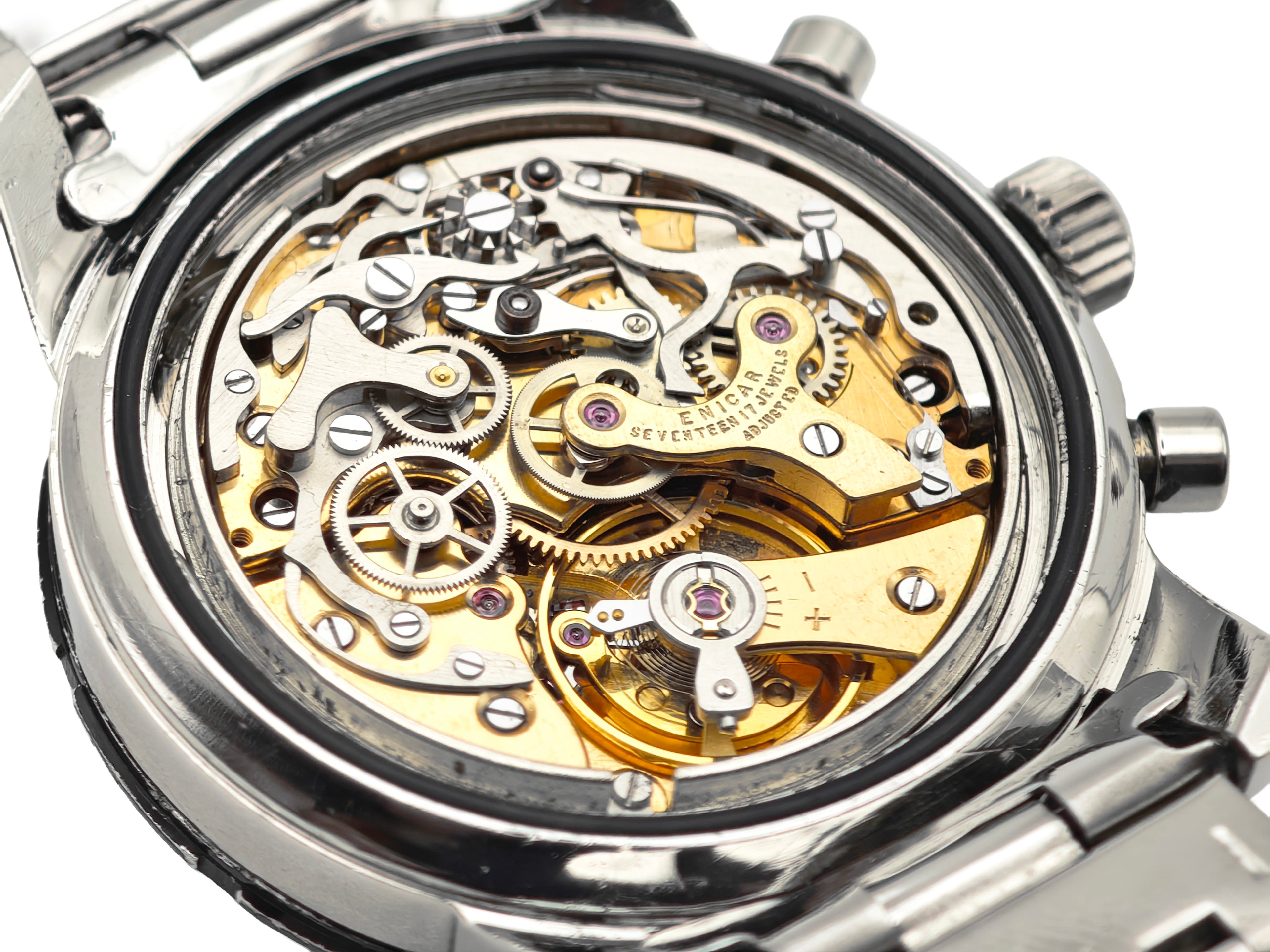 エニカ アクアグラフ 逆パンダダイアル Cal.バルジュー72 / ENICAR AQUAGRAPH Ref.072-02-02 Cal.Valjoux72