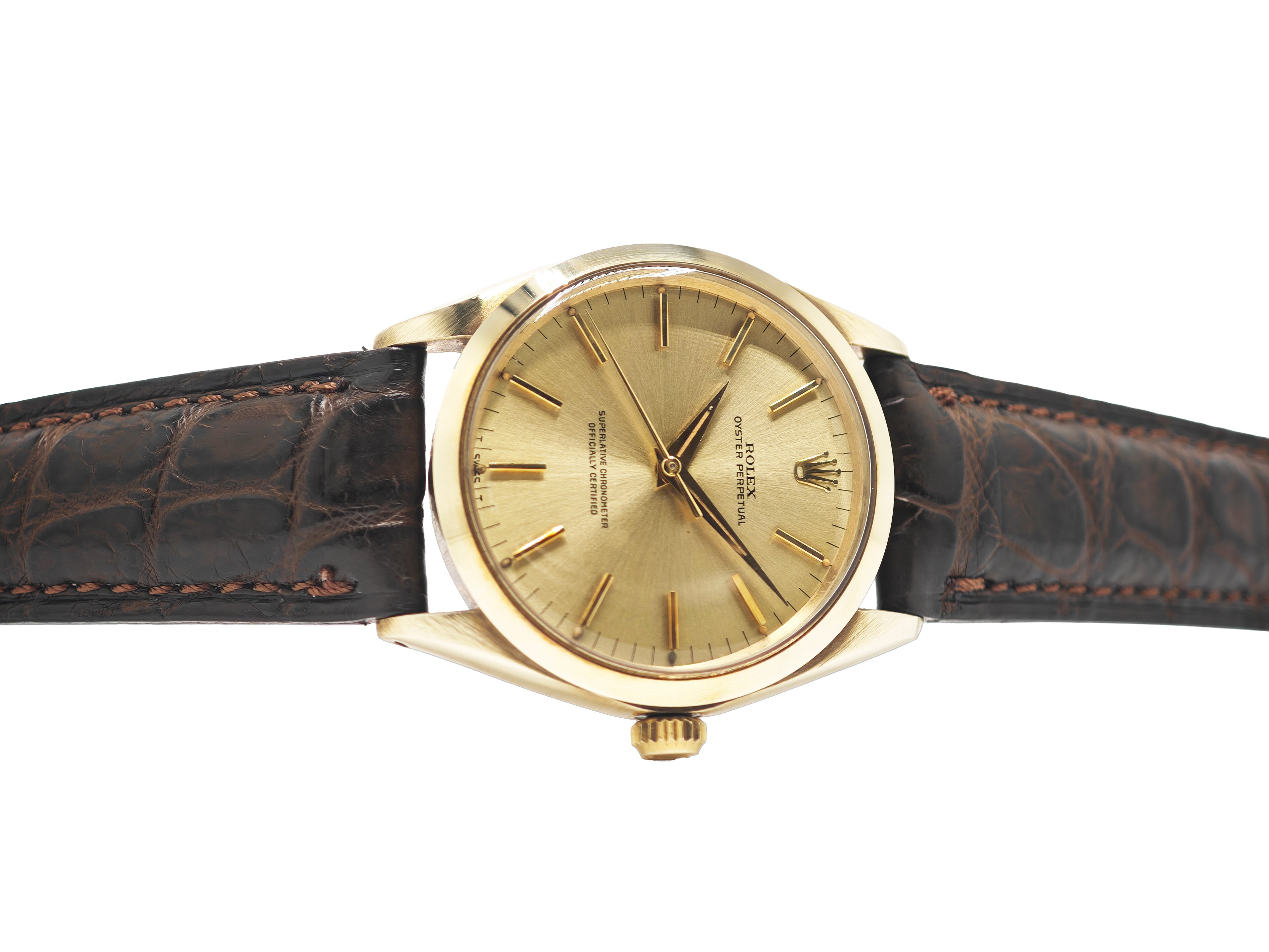 ロレックス オイスターパーペチュアル34 14金無垢 / ROLEX Oyster Perpetual 14K solidgold Ref.1002