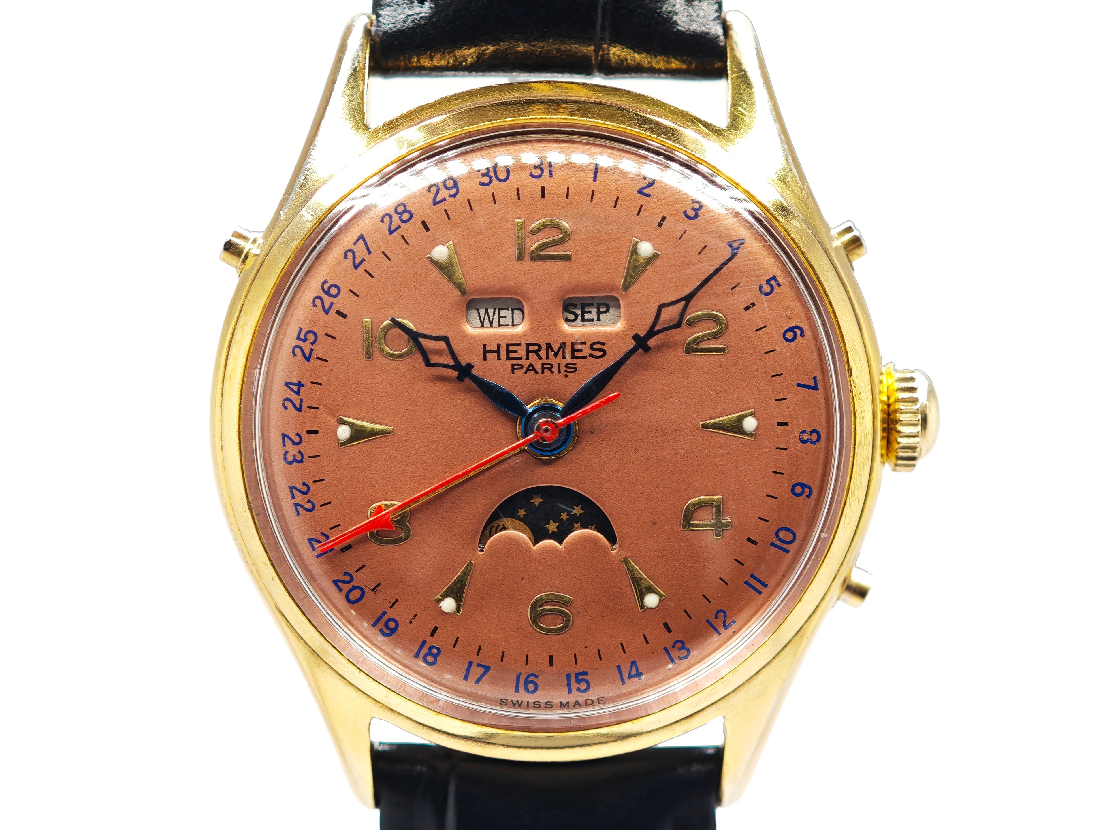 エルメス トリプルカレンダームーンフェイズ / HERMES Triple date moonphase cal.Venus 222