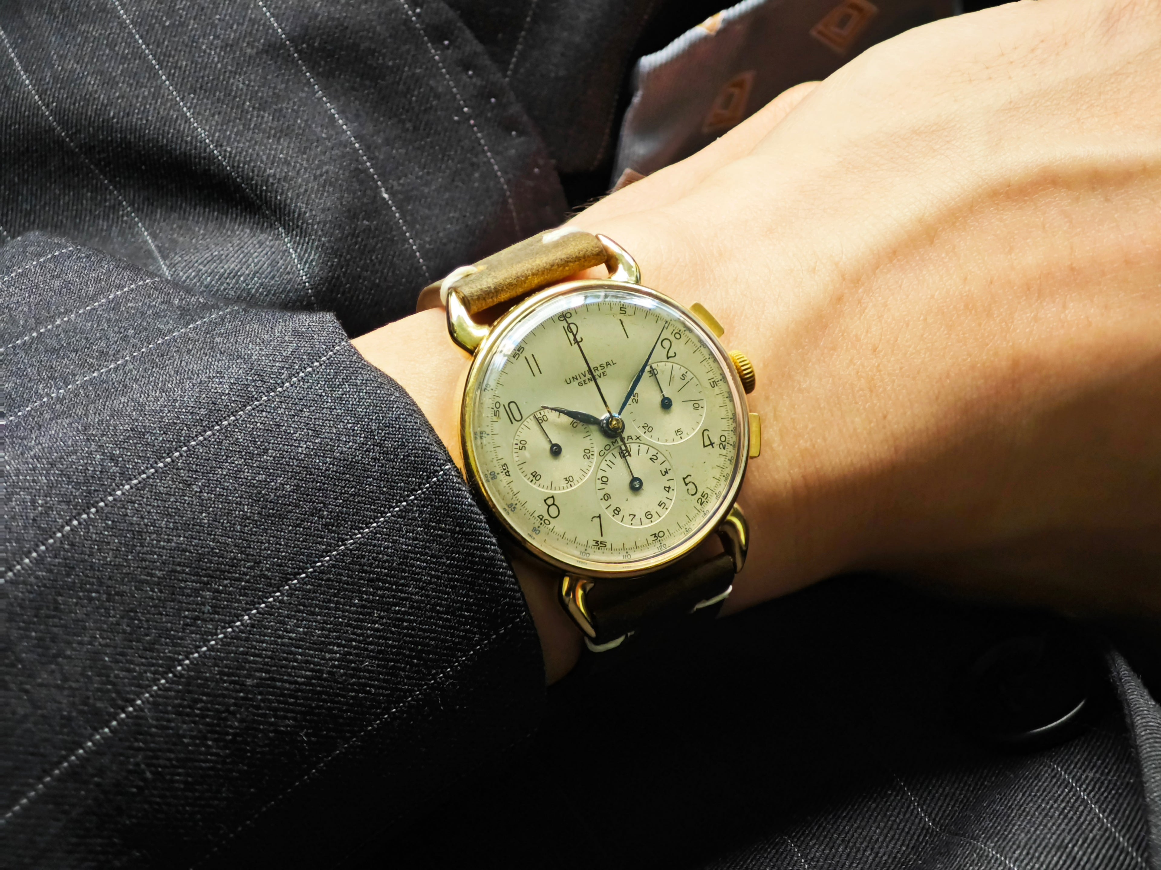 ユニバーサルジュネーブ コンパックス 14金無垢 Ref.52219 / Universal Geneve COMPAX 14K GOLD Cal.283