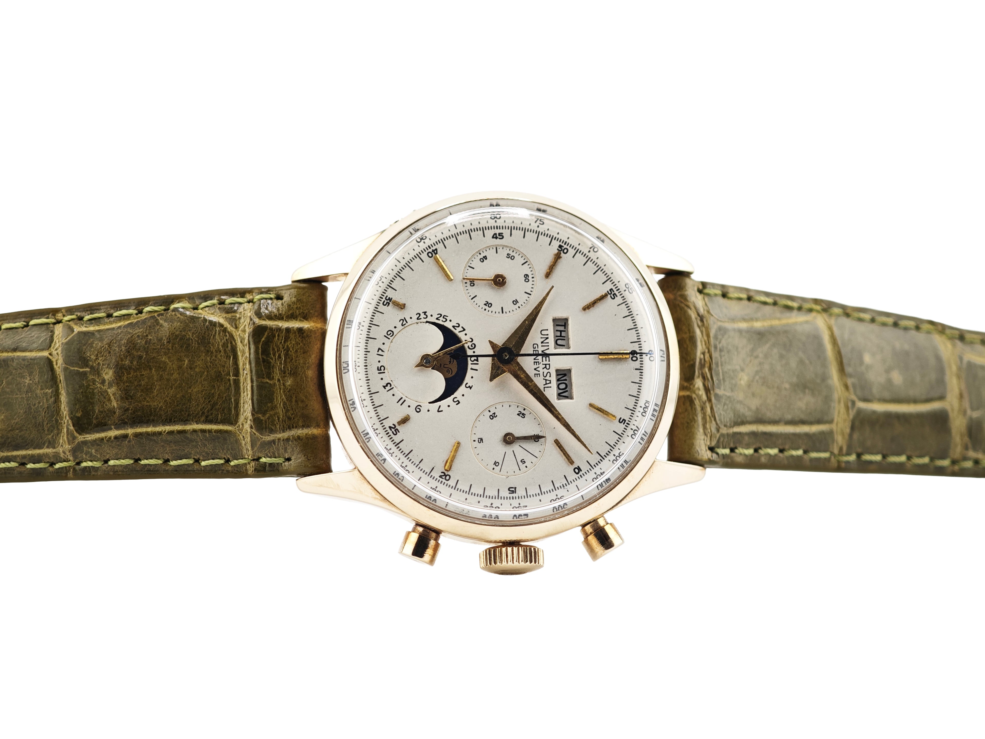 ユニバーサルジュネーブ トリプルカレンダー ムーンフェイズ クロノグラフ K18無垢 / UNIVERSAL GENEVE TripleDate Moonphase Ref.337245