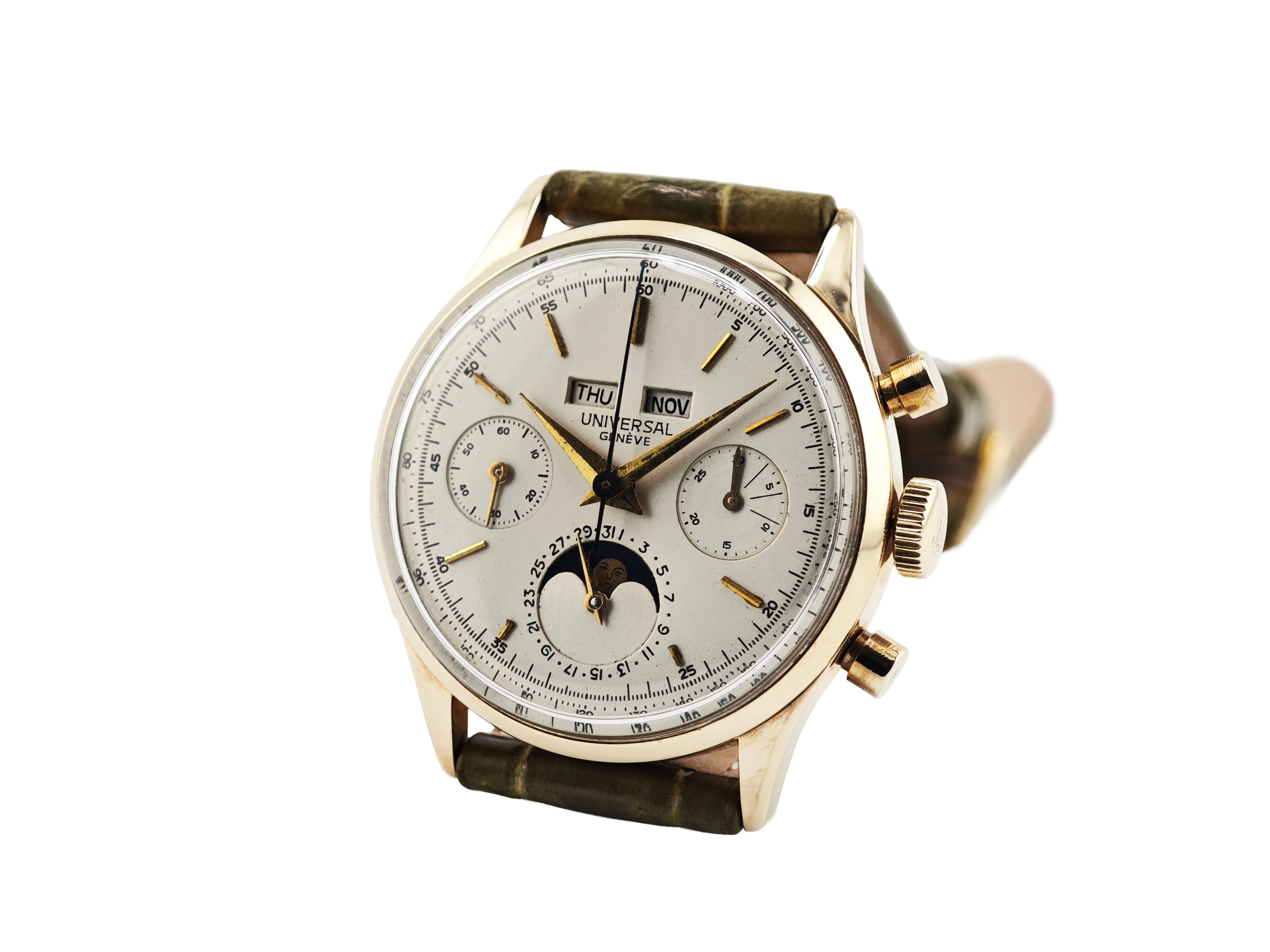 ユニバーサルジュネーブ トリプルカレンダー ムーンフェイズ クロノグラフ K18無垢 / UNIVERSAL GENEVE TripleDate Moonphase Ref.337245