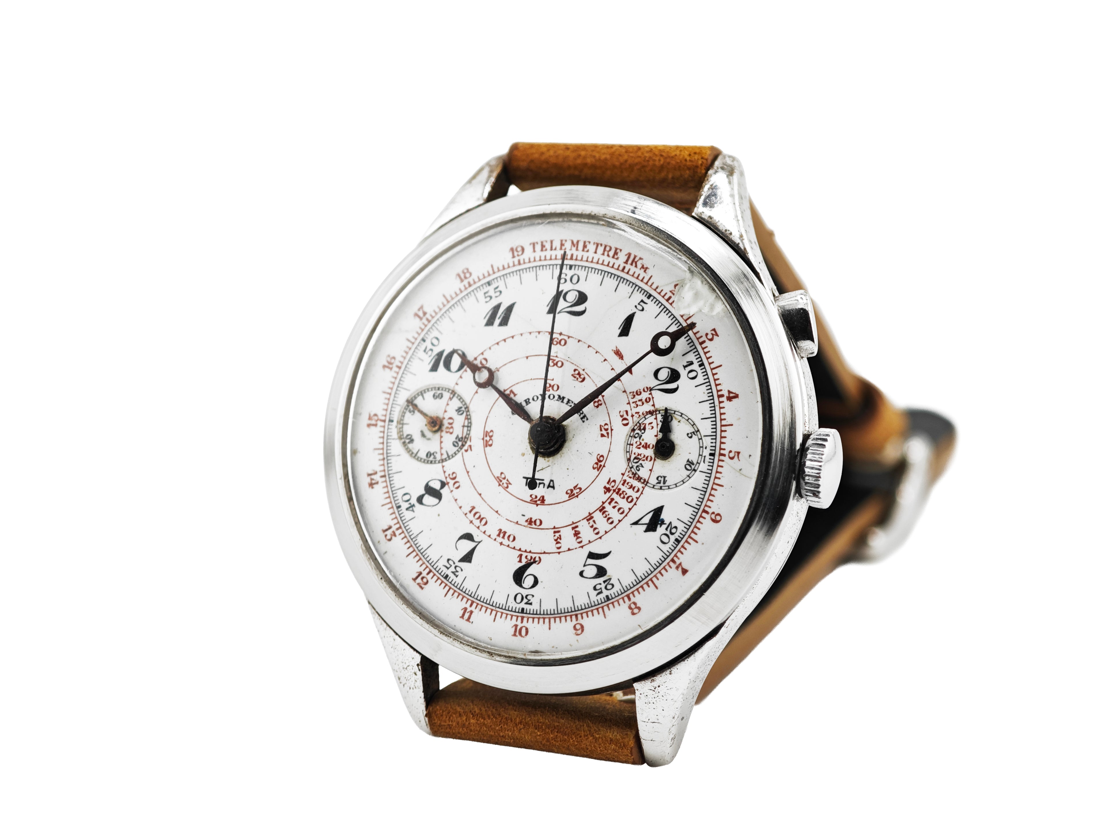 TONA ワンプッシュクロノグラフ / Monopusher Chronograph Landeron Hahn 50 Jumbo 1930s