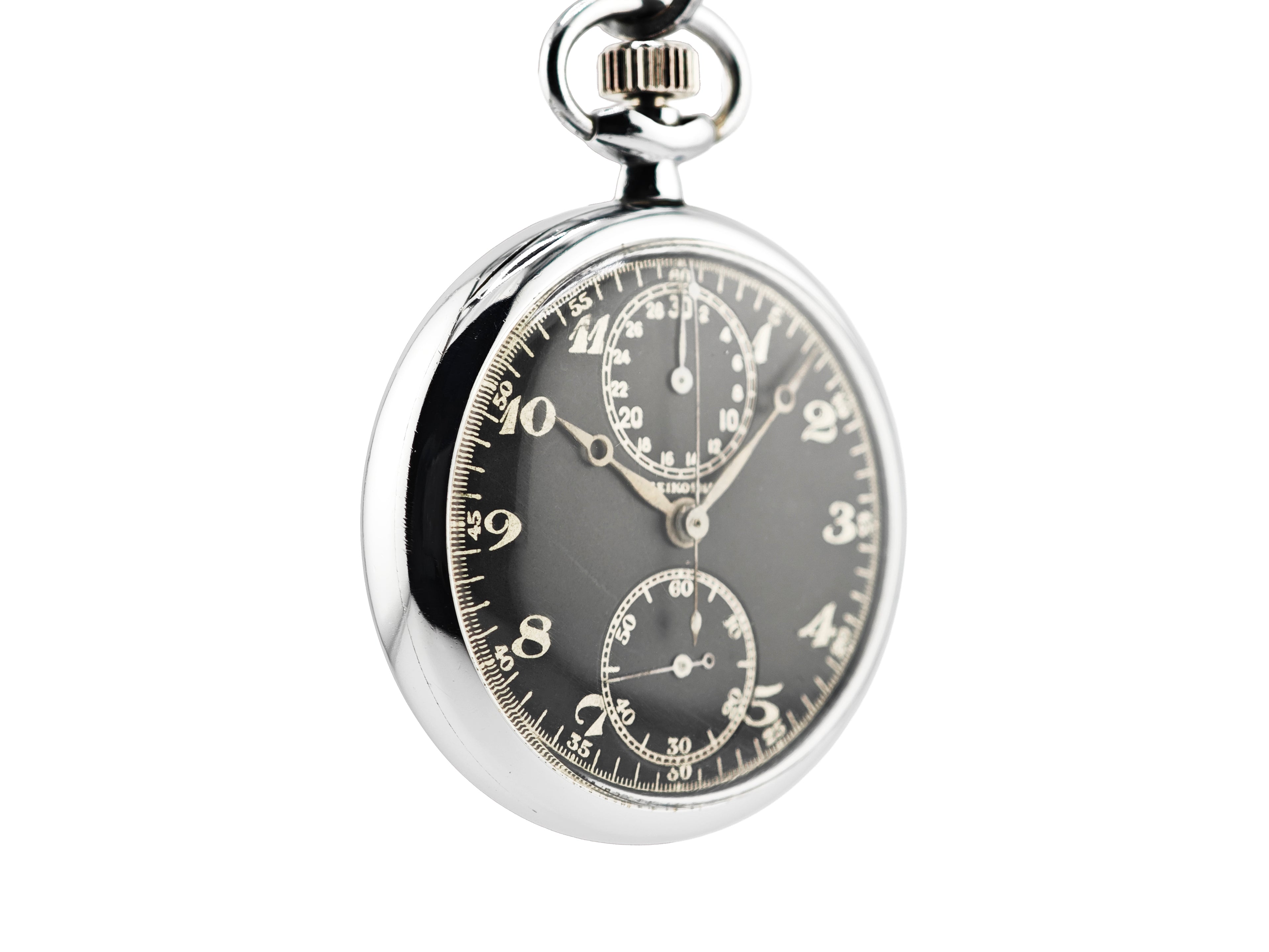 精工舎(現SEIKO)八九式活動写真銃改二 ワンプッシュクロノ 懐中時計 / SEIKOSHA Type 89 Camera Gun Mark II Pocket Chronograph