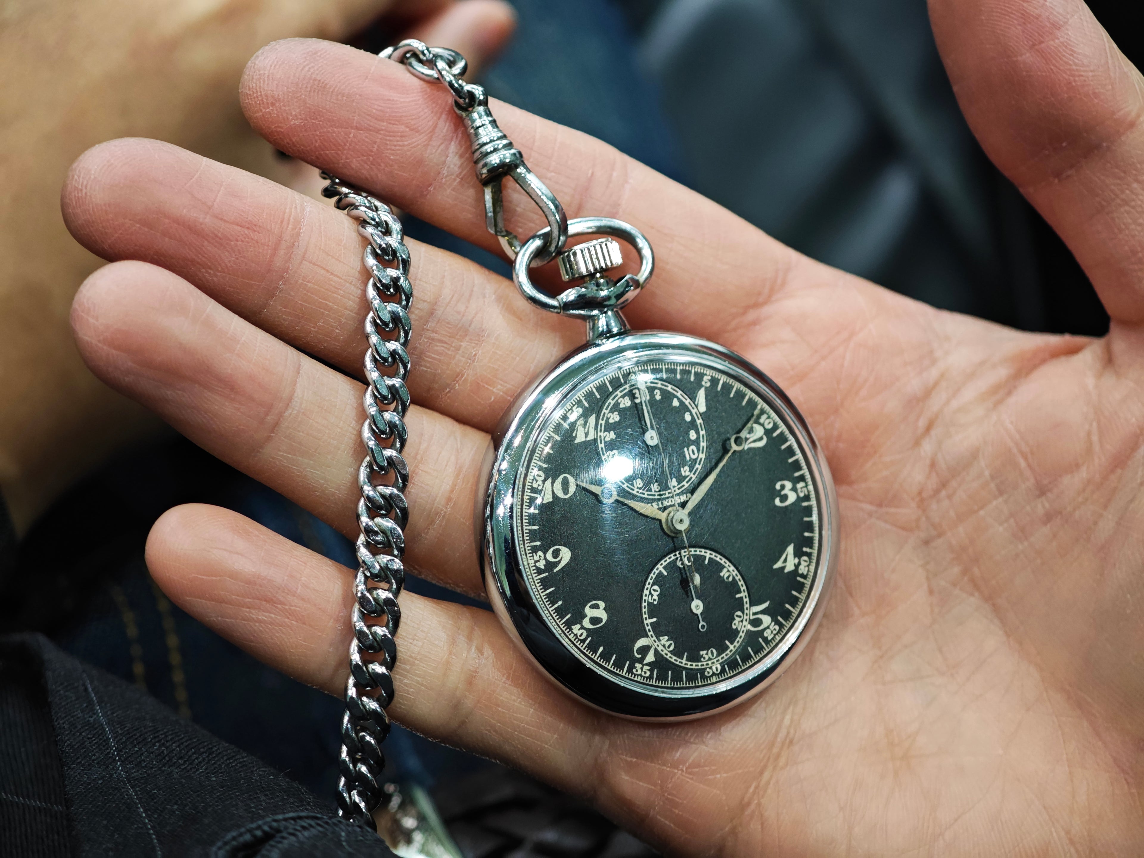 精工舎(現SEIKO)八九式活動写真銃改二 ワンプッシュクロノ 懐中時計 / SEIKOSHA Type 89 Camera Gun Mark II Pocket Chronograph