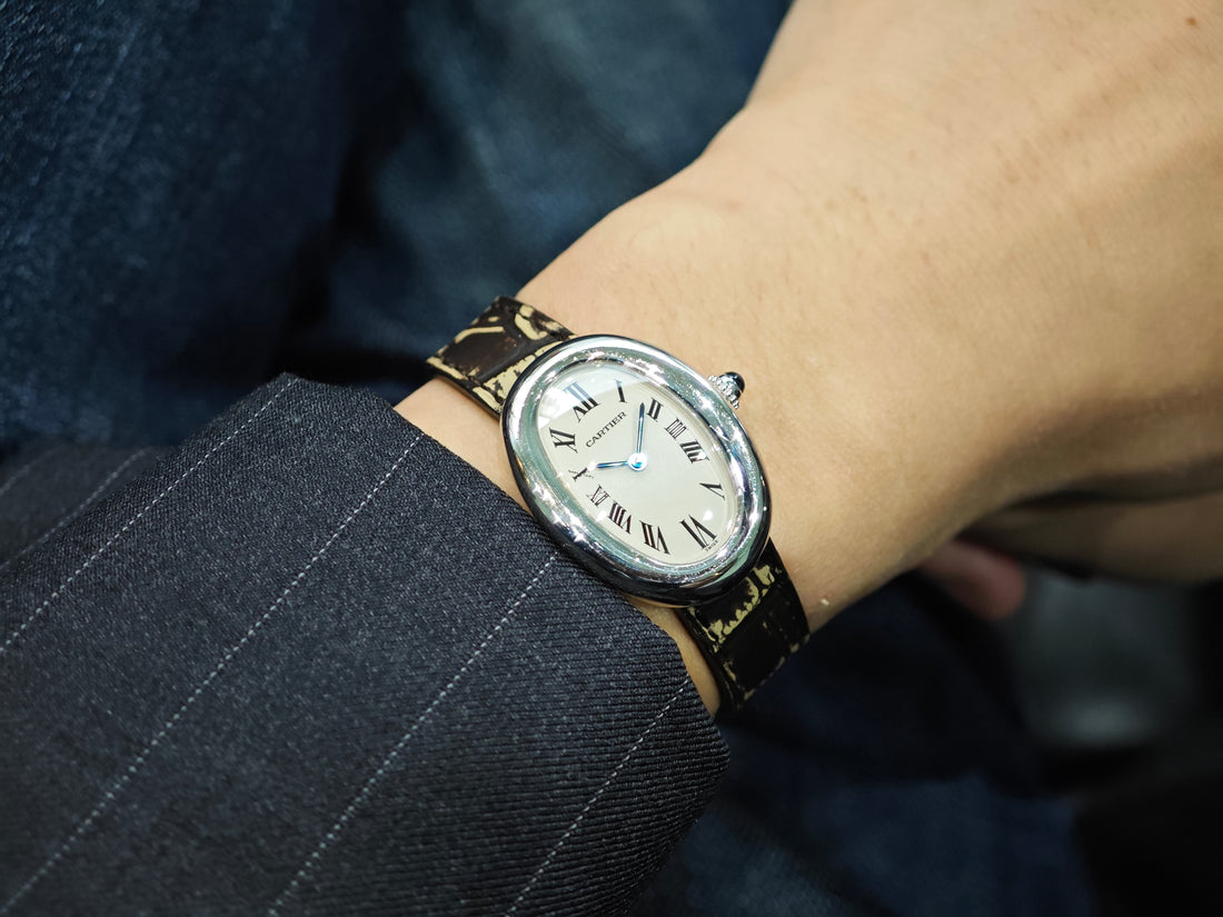 カルティエ ベニュワール Ref.1955 18KWG金無垢 / Cartier Baignoire 1990&