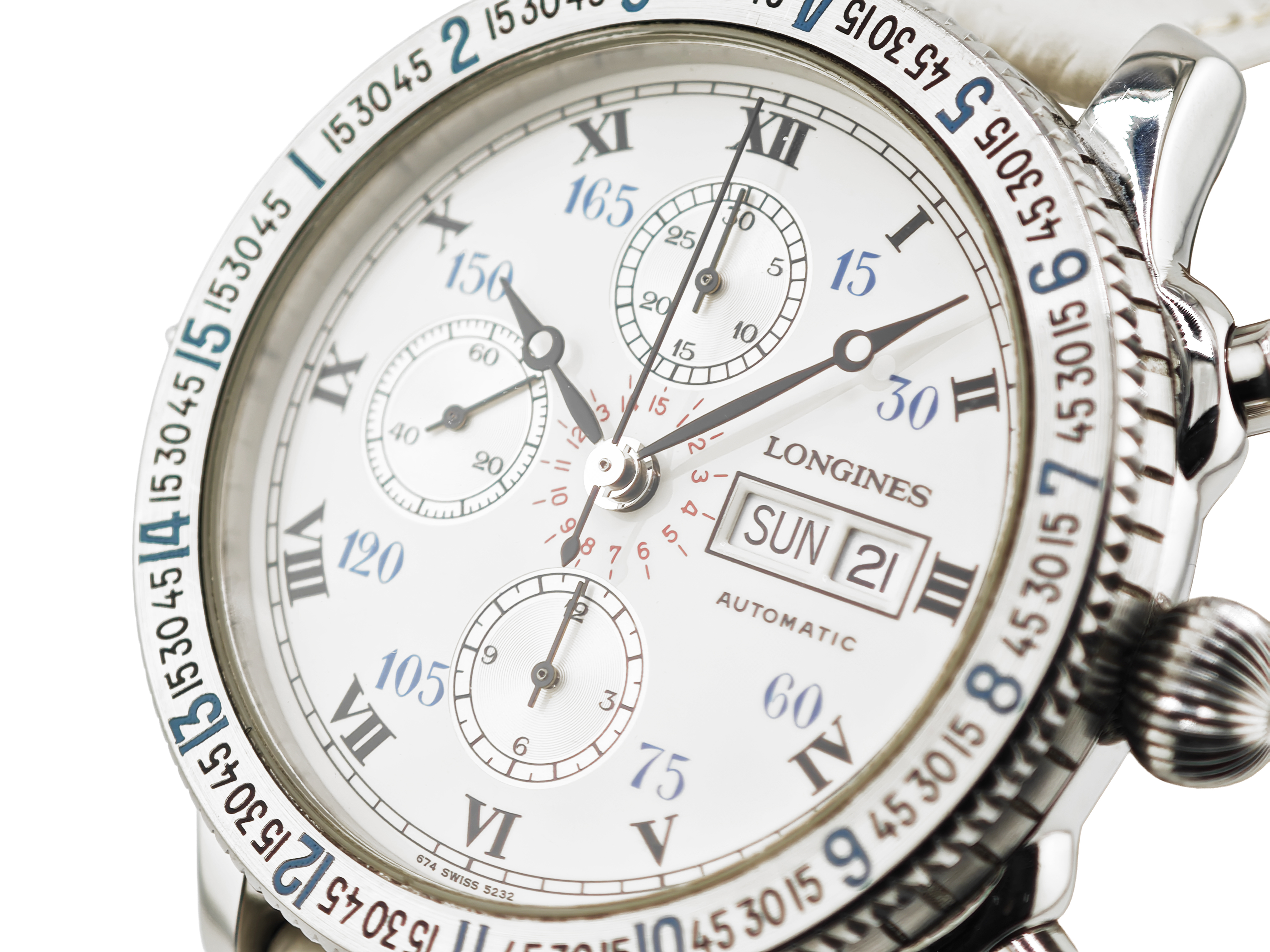ロンジン リンドバーグ アワーアングル クロノグラフ / LONGINES Hour Angle Lindbergh Chronograph Ref.674.52.32 Cal.L674.4