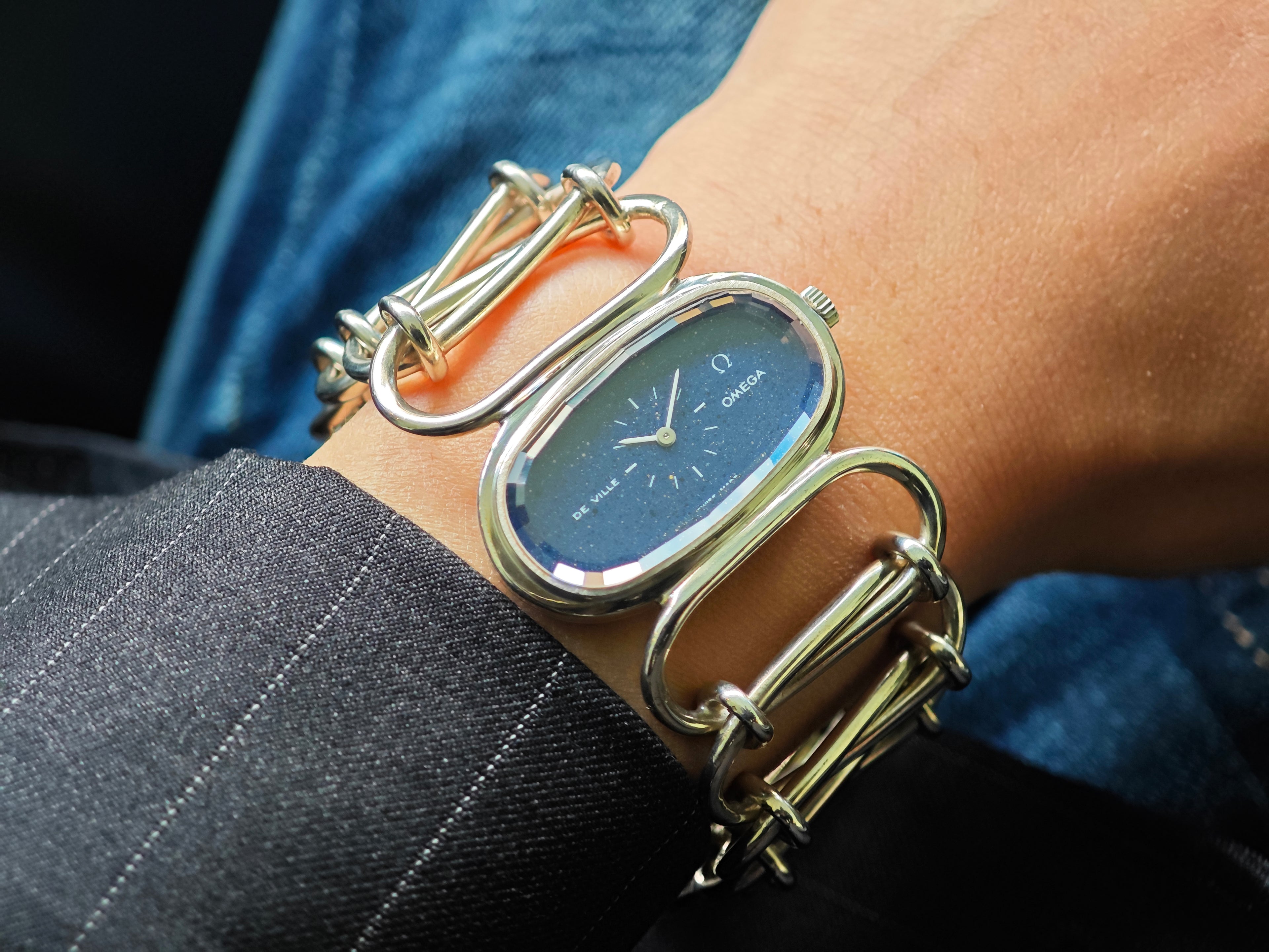 オメガ アンドリュー・グリマ デ・ヴィル SV925無垢 Ref.8333 / OMEGA Andrew Grima DEVILLE Lapis Lazuli