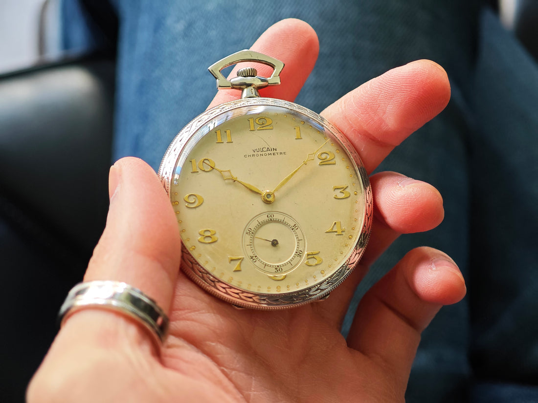 ヴァルカン 懐中時計 銀無垢 / Vulcain SILVER925 pocketwatch 30&