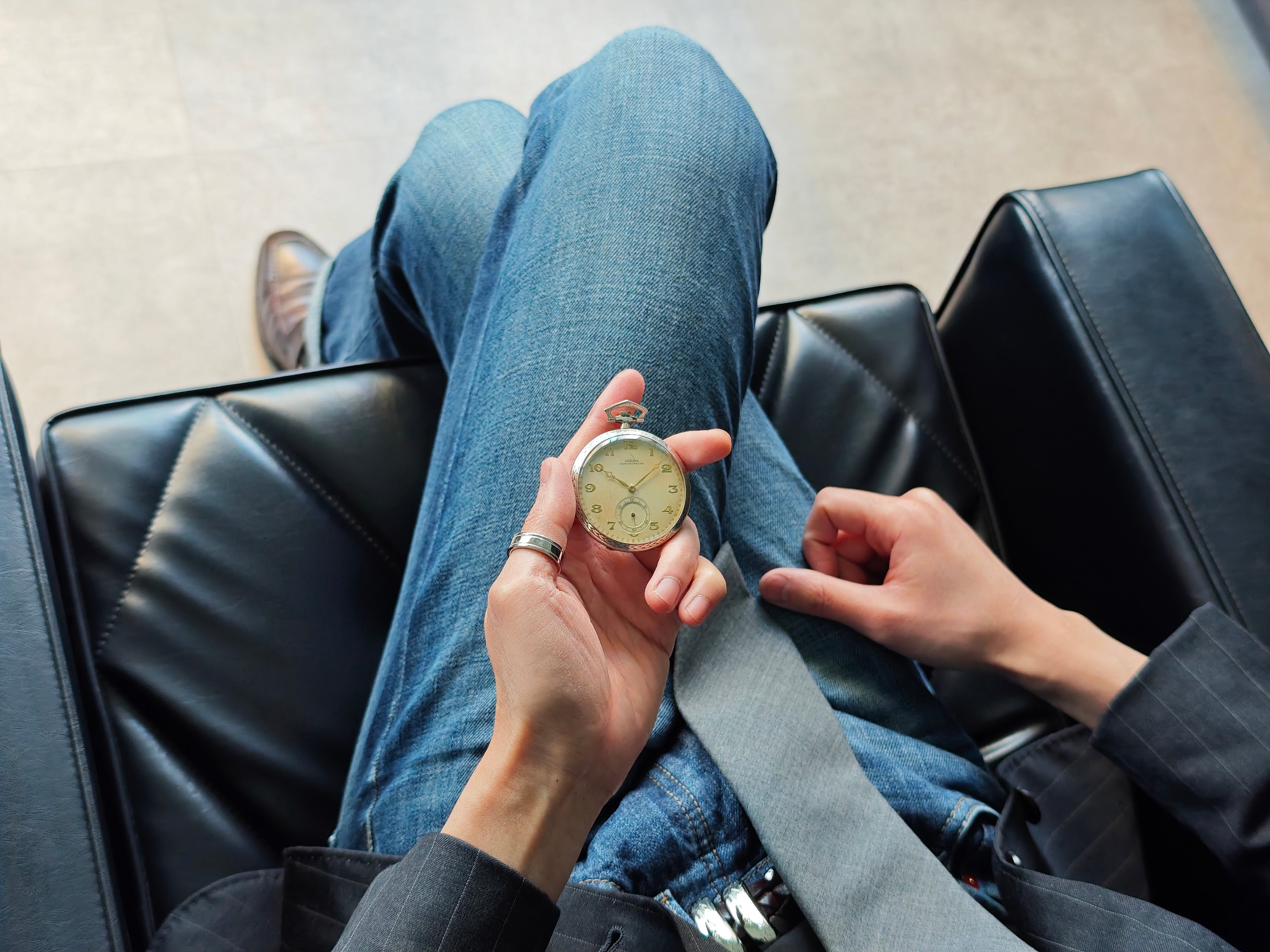 ヴァルカン 懐中時計 銀無垢 / Vulcain SILVER925 pocketwatch 30&