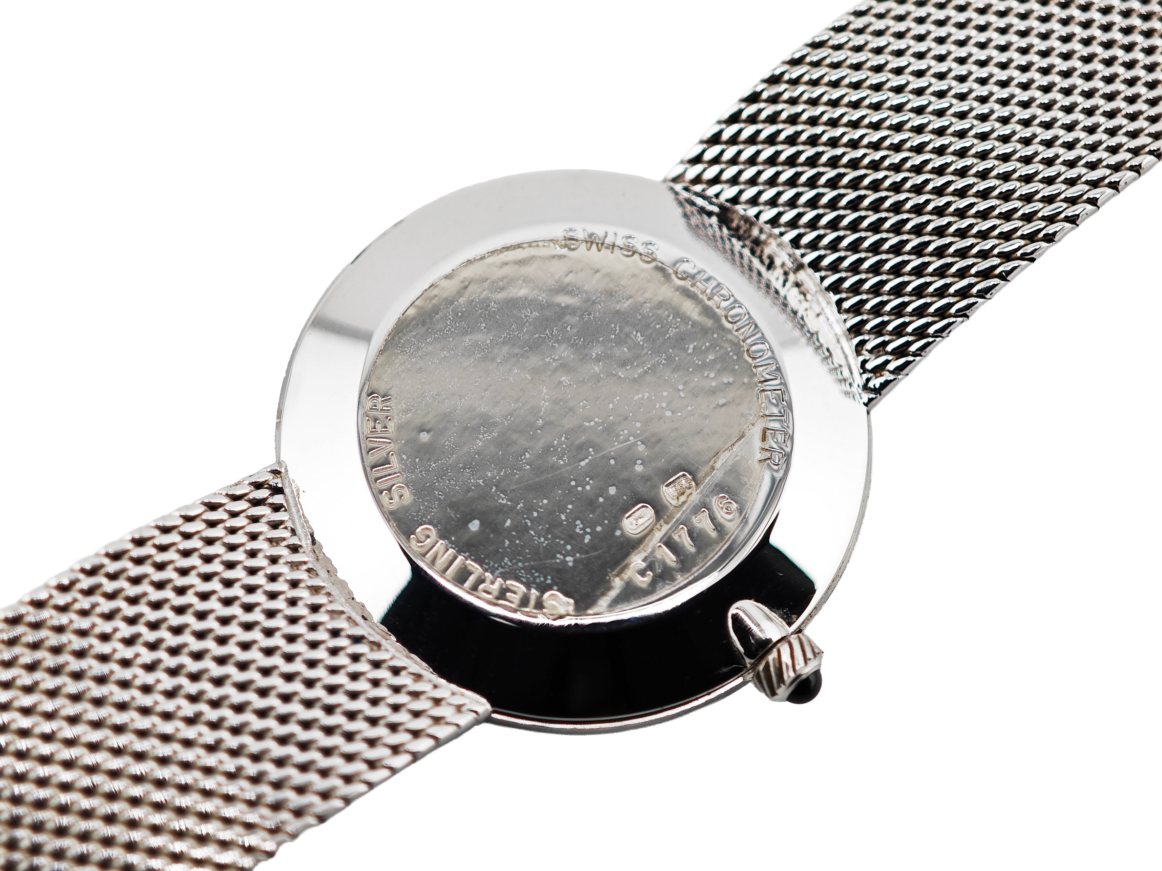 ダンヒル シルバーコレクション Cal.Peseux7001 / Dunhill Silver watch integrated bracelet 80&