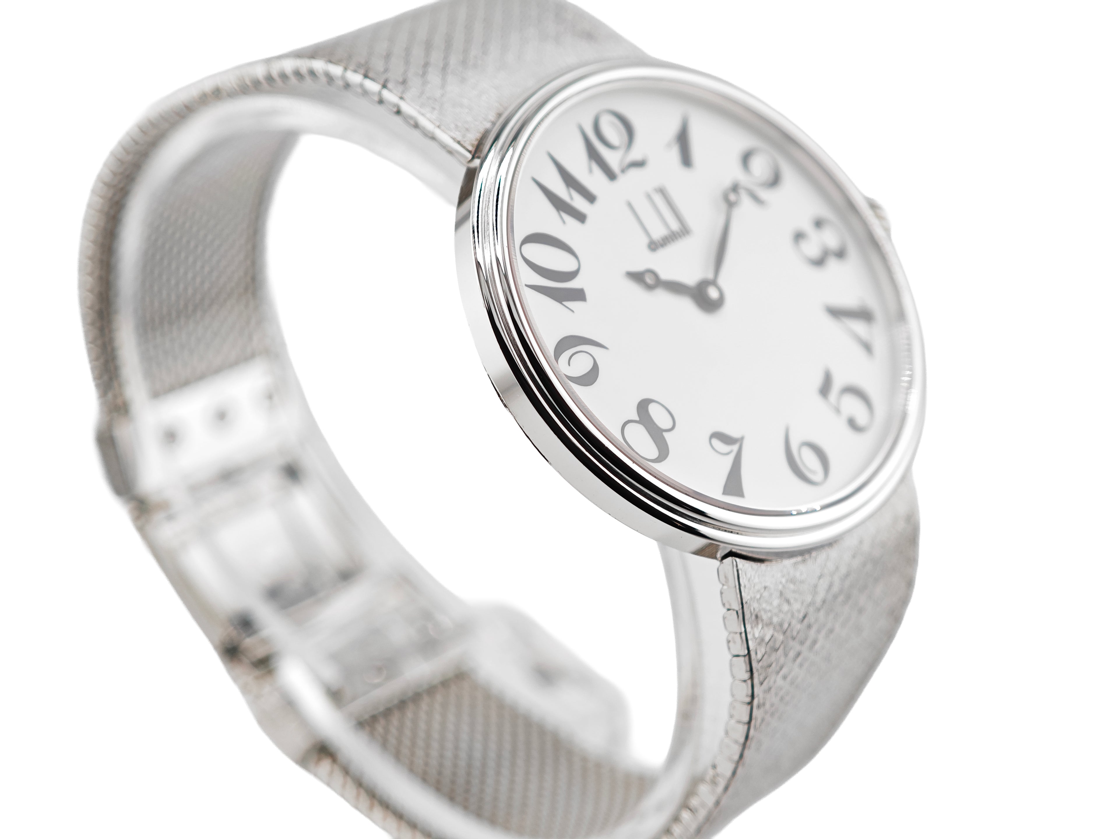 ダンヒル シルバーコレクション Cal.Peseux7001 / Dunhill Silver watch integrated bracelet 80&