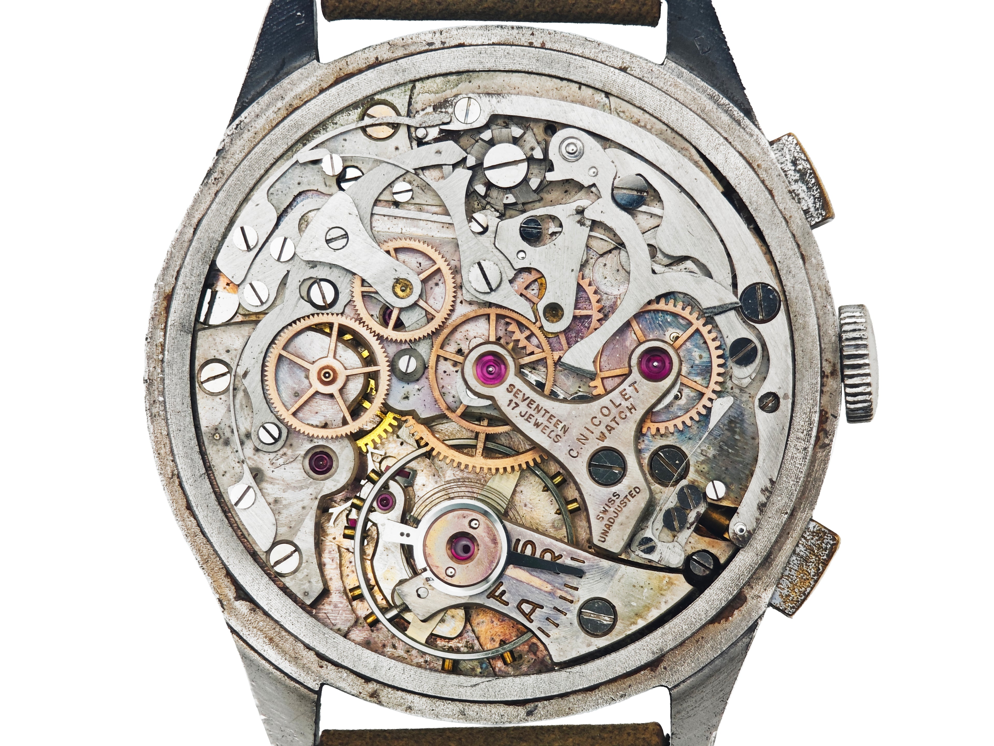 チャールス・ニコレット・トラメラン クロノグラフ Ref.144 Cal.Landeron 39 / Charles Nicolet Tramelan Chronograph