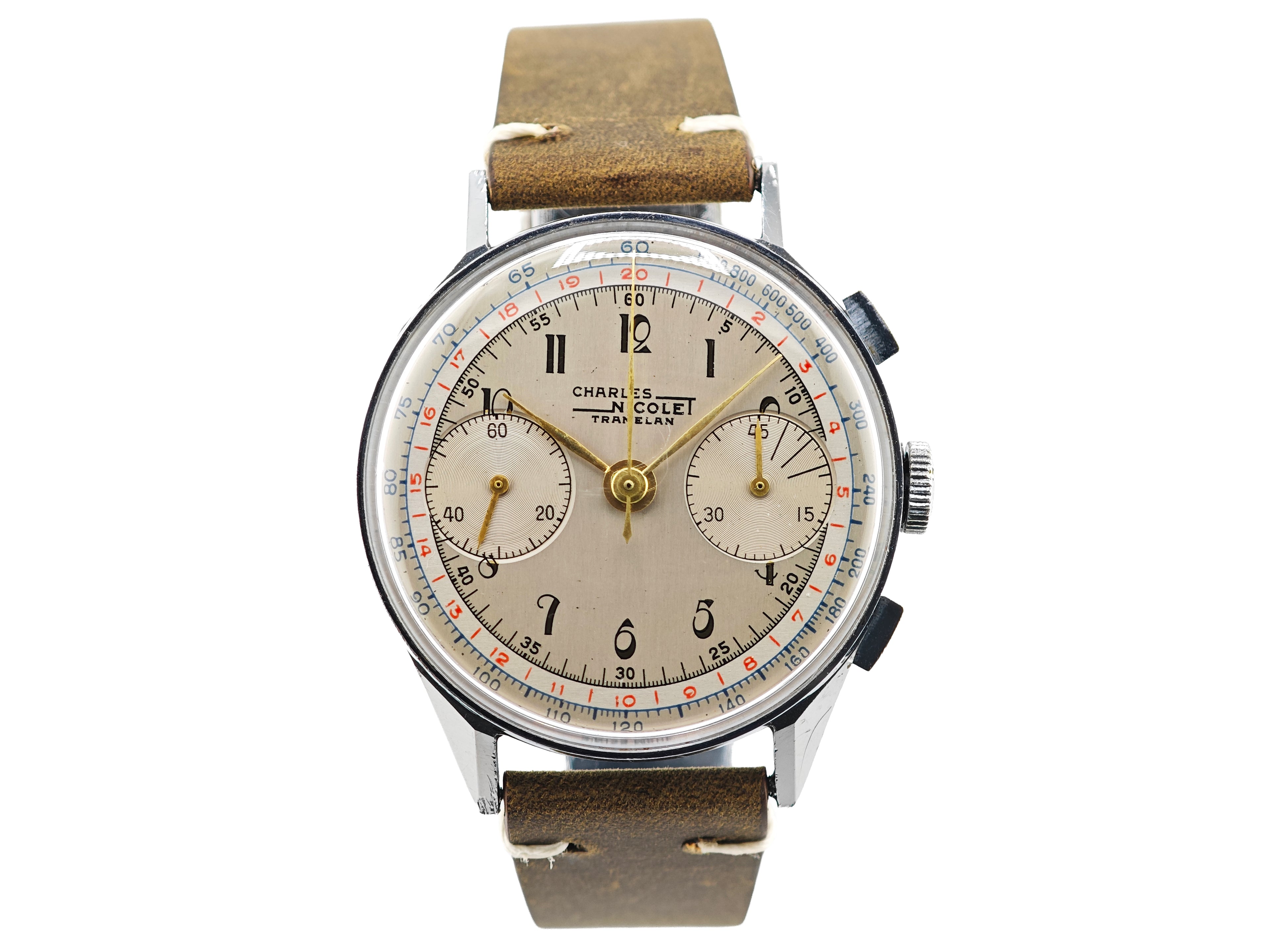 チャールス・ニコレット・トラメラン クロノグラフ Ref.144 Cal.Landeron 39 / Charles Nicolet Tramelan Chronograph