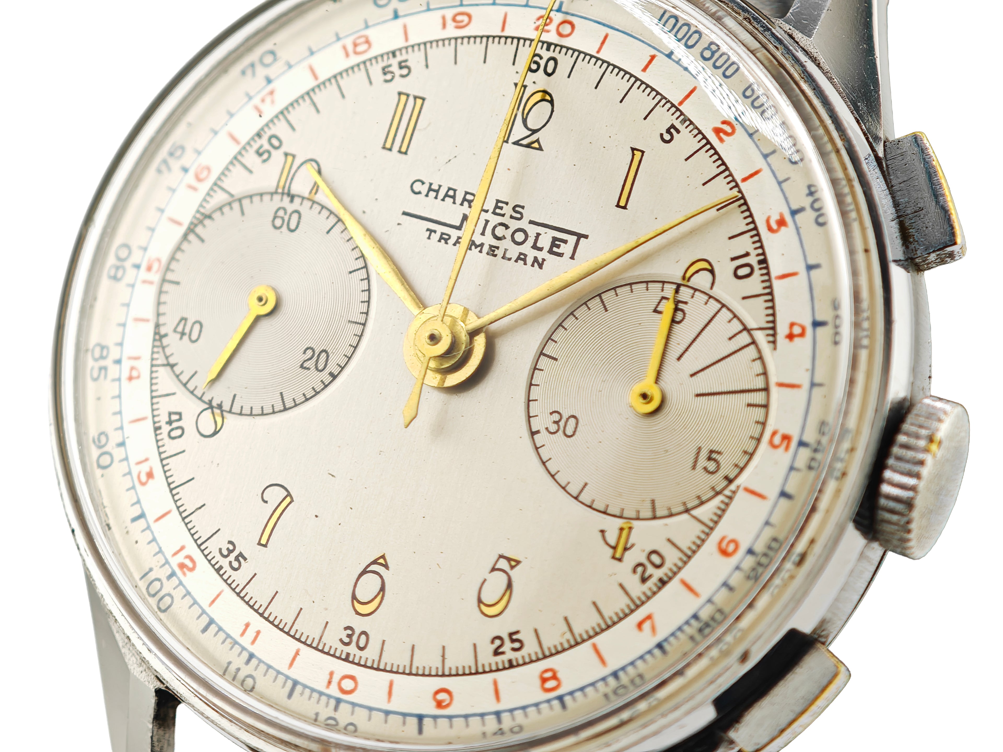 チャールス・ニコレット・トラメラン クロノグラフ Ref.144 Cal.Landeron 39 / Charles Nicolet Tramelan Chronograph