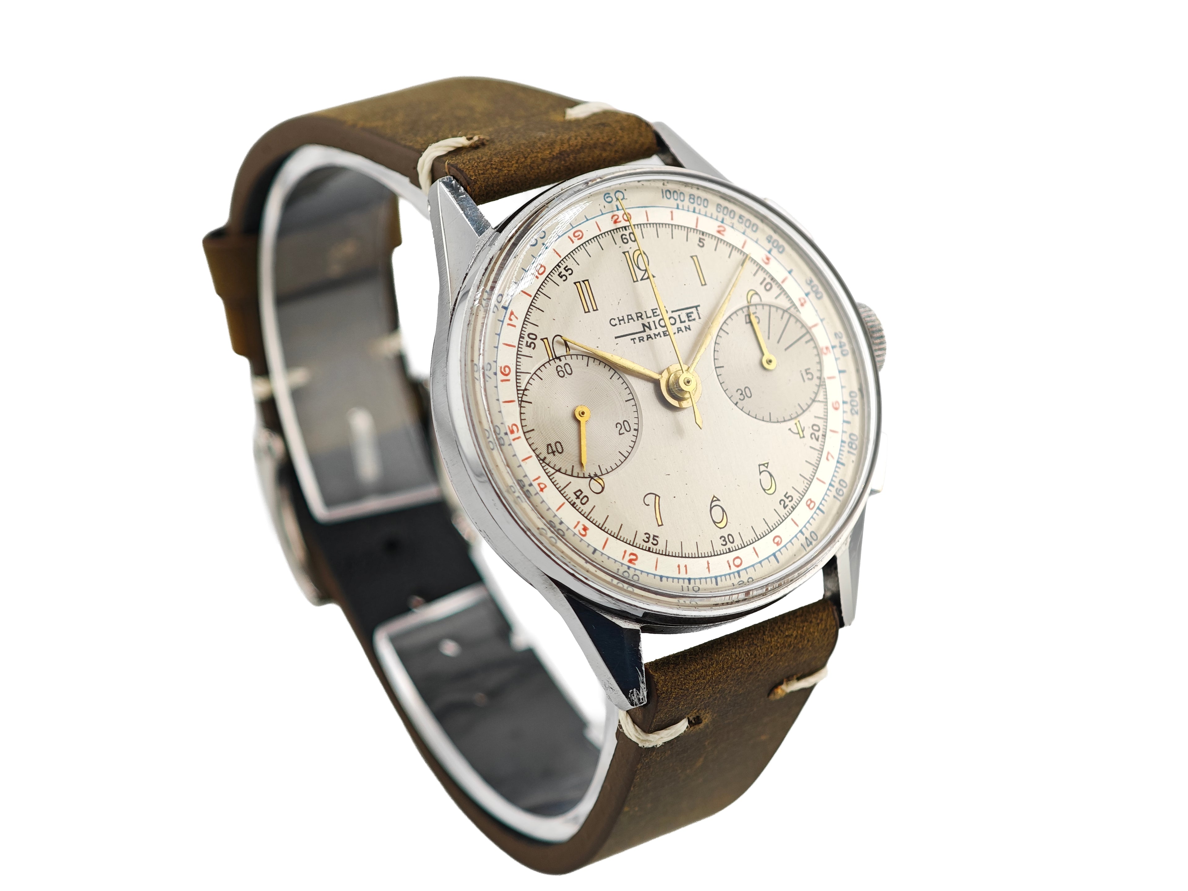 チャールス・ニコレット・トラメラン クロノグラフ Ref.144 Cal.Landeron 39 / Charles Nicolet Tramelan Chronograph