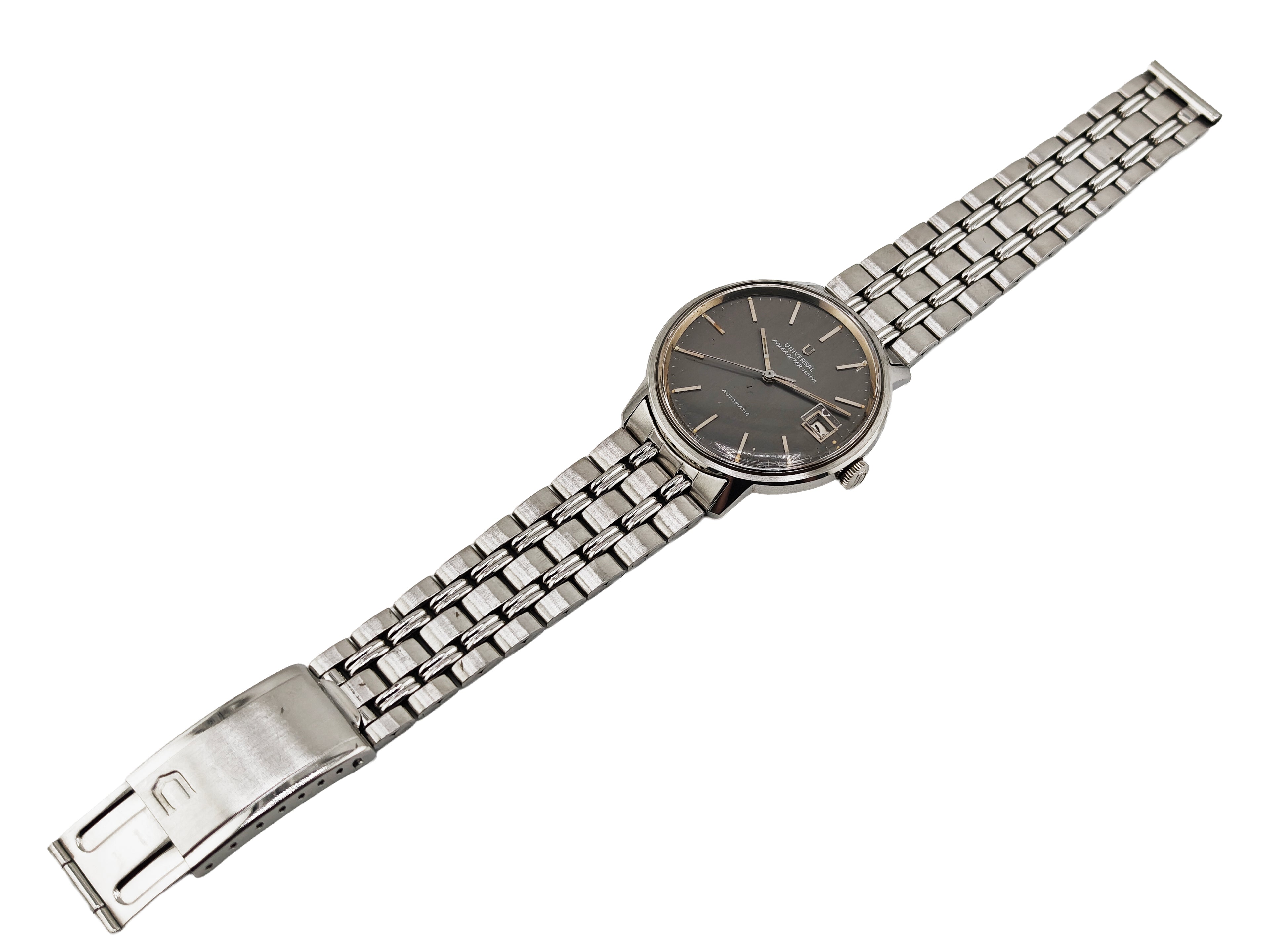 ユニバーサル・ジュネーブ ポールルーター デイト Cal.69 / Universal Genève Polerouter date grey slate dial 60&