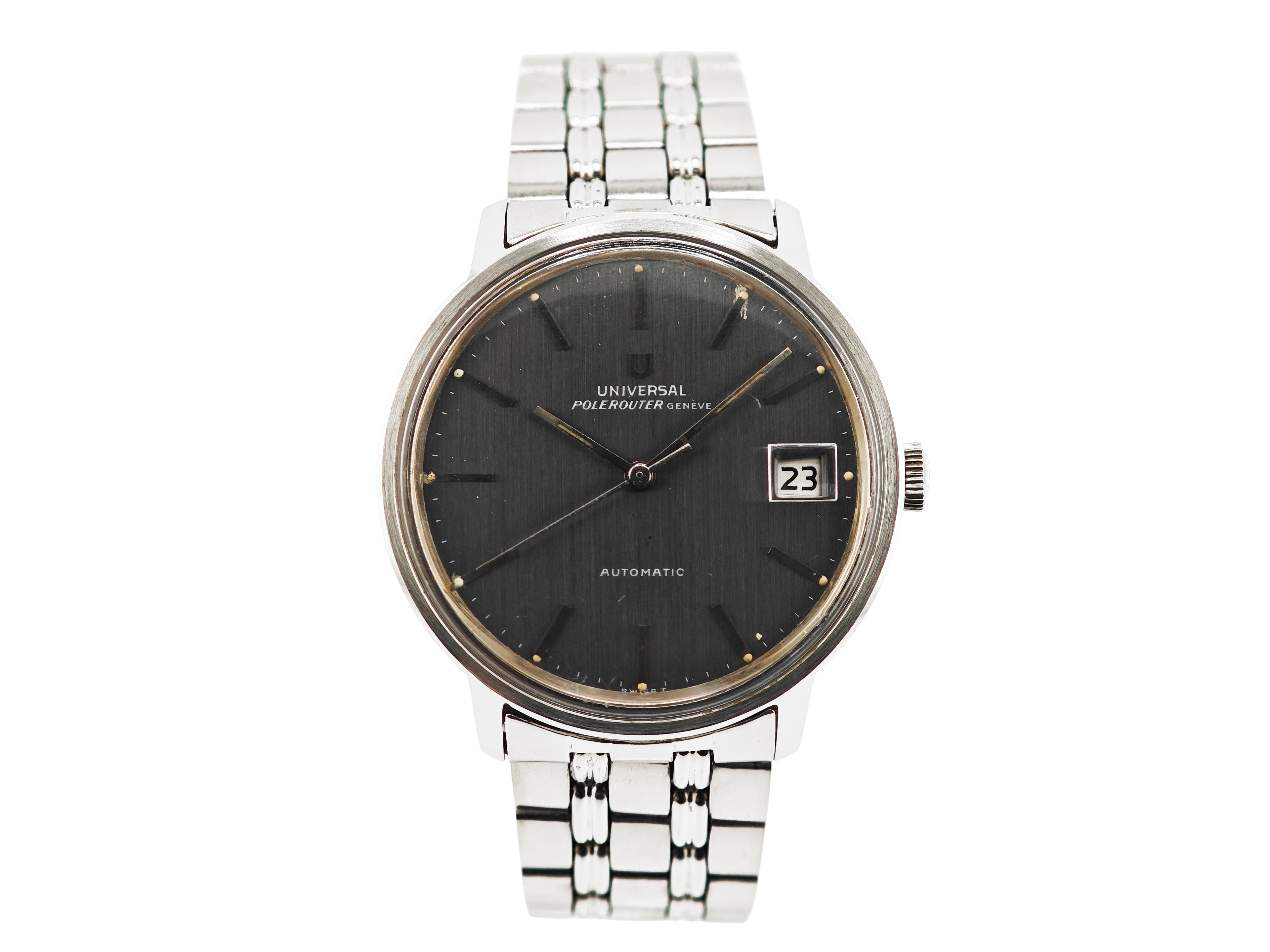 ユニバーサル・ジュネーブ ポールルーター デイト Cal.69 / Universal Genève Polerouter date grey slate dial 60&